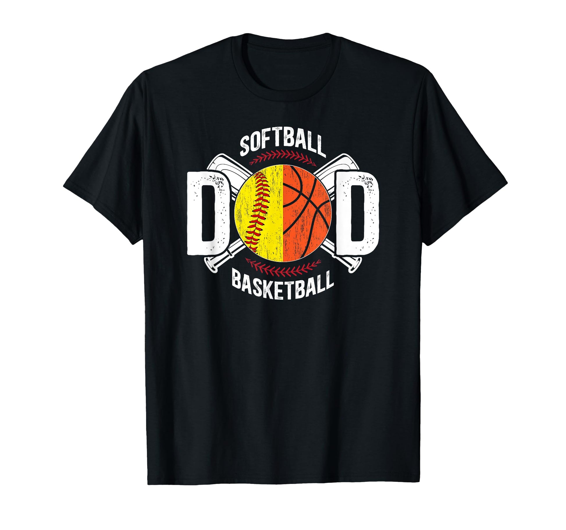 Softball Basketball Dad Basketball T-Shirt - Fun Novelty Design Men Women - T-Shirt, Sweatshirt, Hoodie