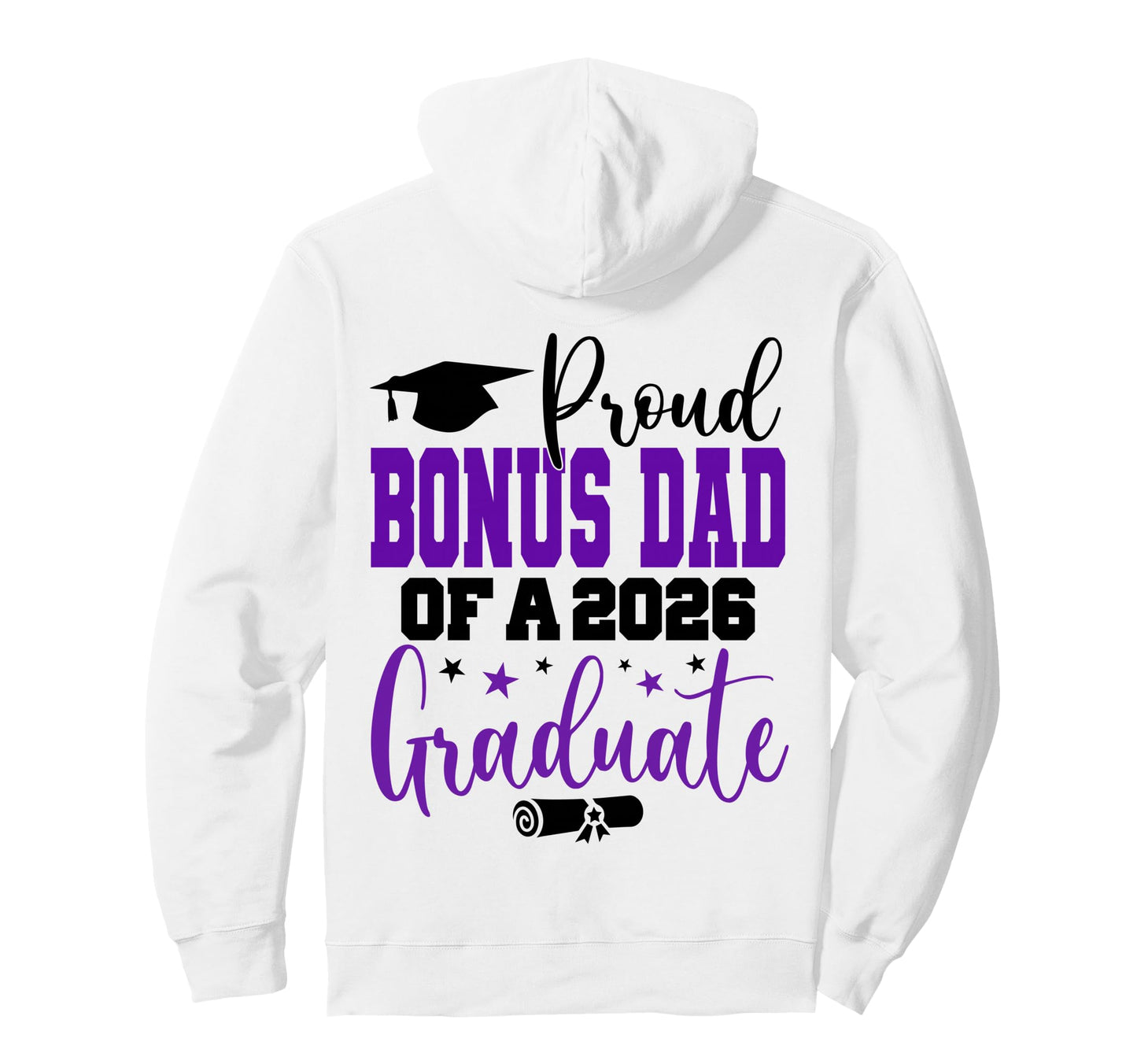Graduation 2026 Bonus Dad Class Hoodie - Casual Everyday Wear for Adults - T-Shirt, Sweatshirt, Hoodie