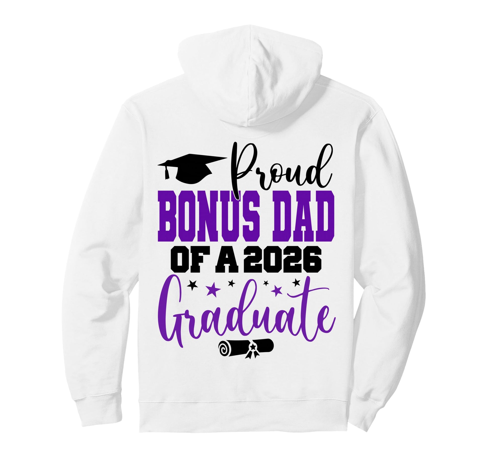 Graduation 2026 Bonus Dad Class Hoodie - Casual Everyday Wear for Adults - T-Shirt, Sweatshirt, Hoodie