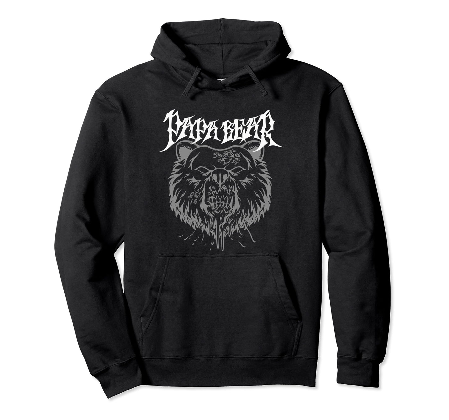 Papa Bear Metalhead Dad Fathers Hoodie - Casual Everyday Wear for Adults - T-Shirt, Sweatshirt, Hoodie