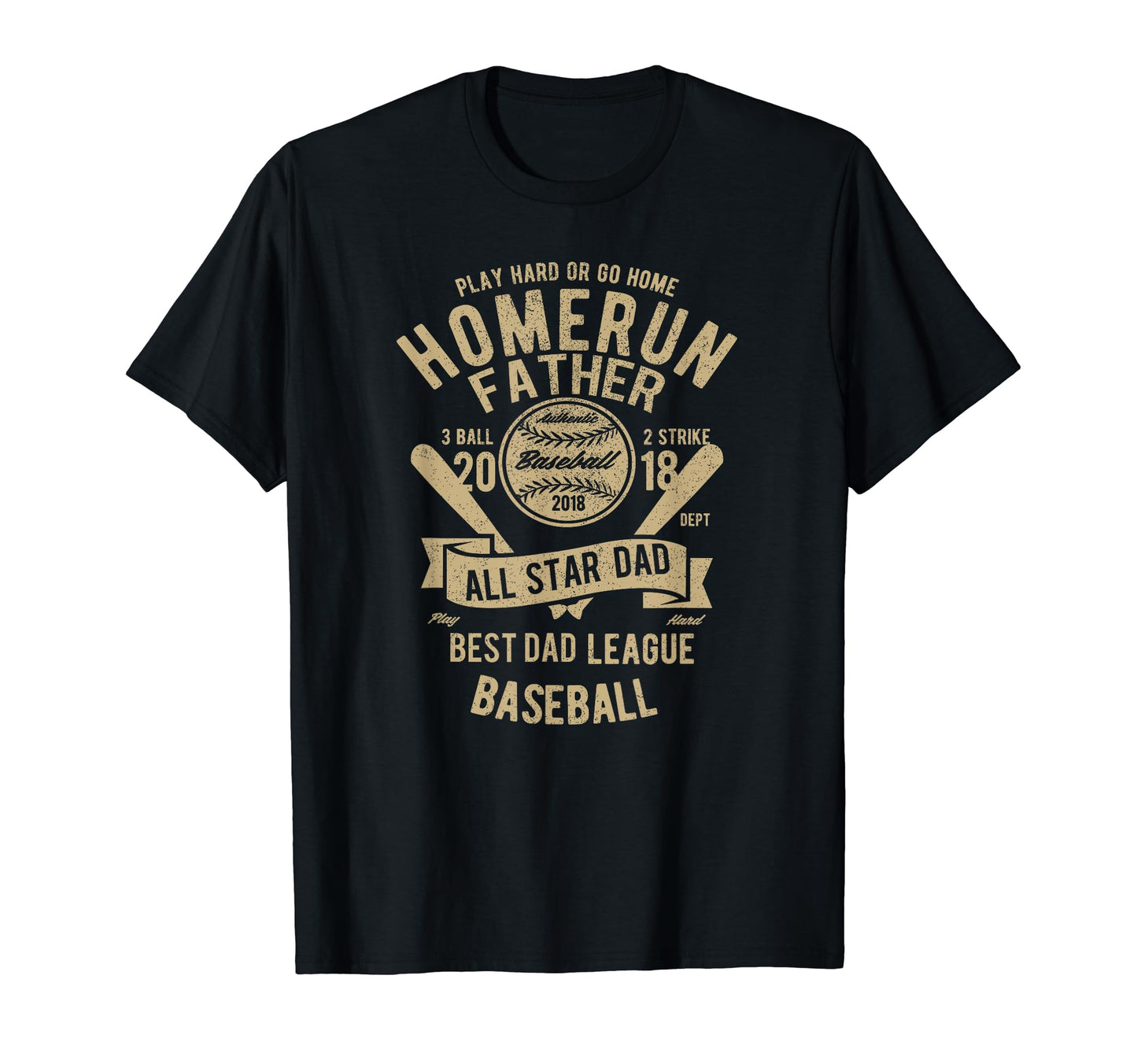 Mens Homerun Father Baseball T-Shirt - Casual Everyday Wear for Adults - T-Shirt, Sweatshirt, Hoodie