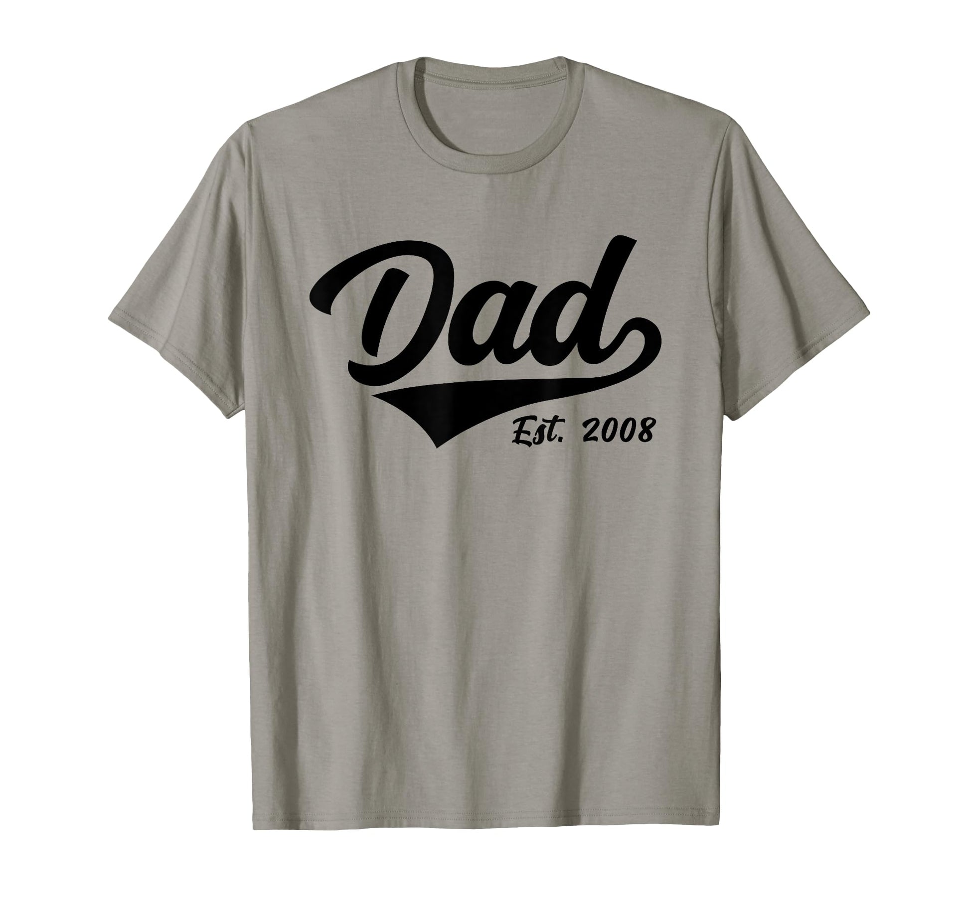 Funny Baseball Fathers Dad Est 2008 Gift T-Shirt - Unique Graphic Men Women - T-Shirt, Sweatshirt, Hoodie