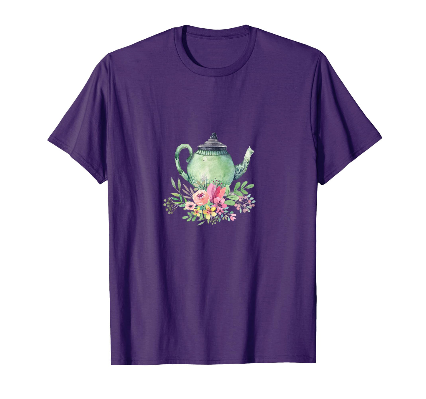Teapot Beautiful Flowers Floral T-Shirt - Fun Novelty Design Men Women - T-Shirt, Sweatshirt, Hoodie
