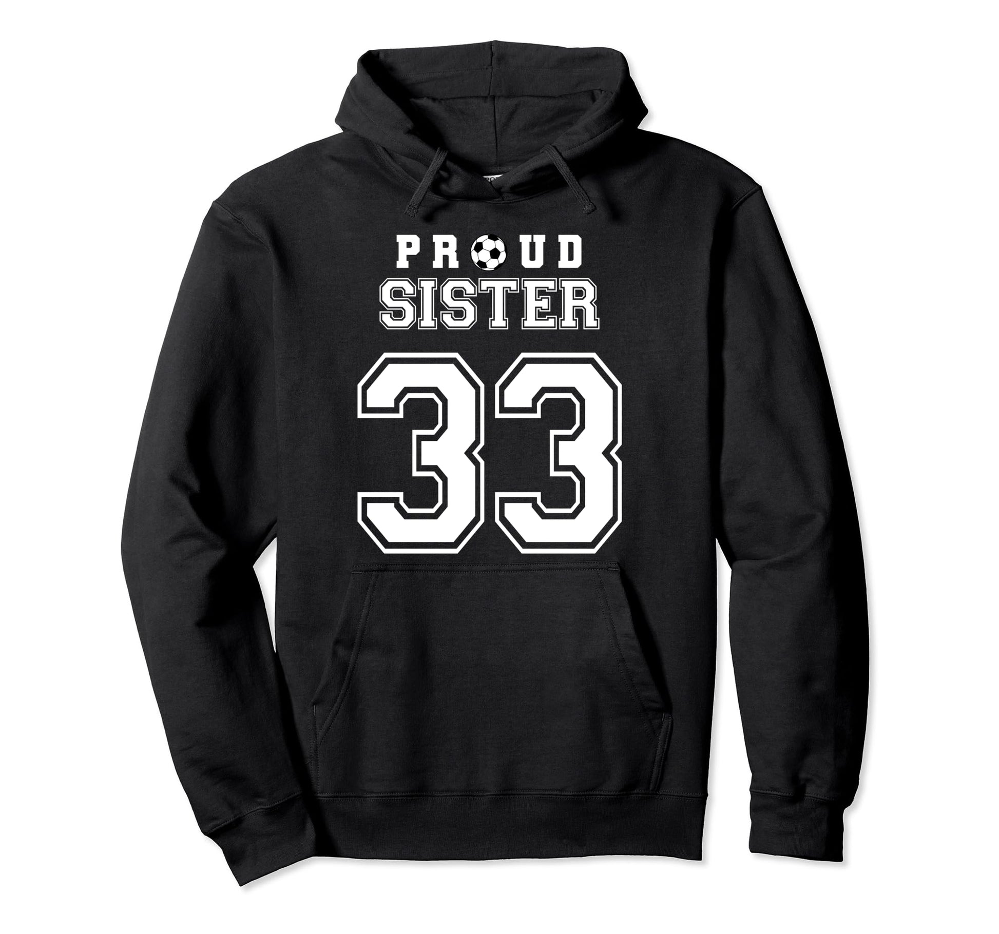 Number 33 Custom Proud Soccer Futbol Hoodie - Aesthetic Graphic Unisex - T-Shirt, Sweatshirt, Hoodie