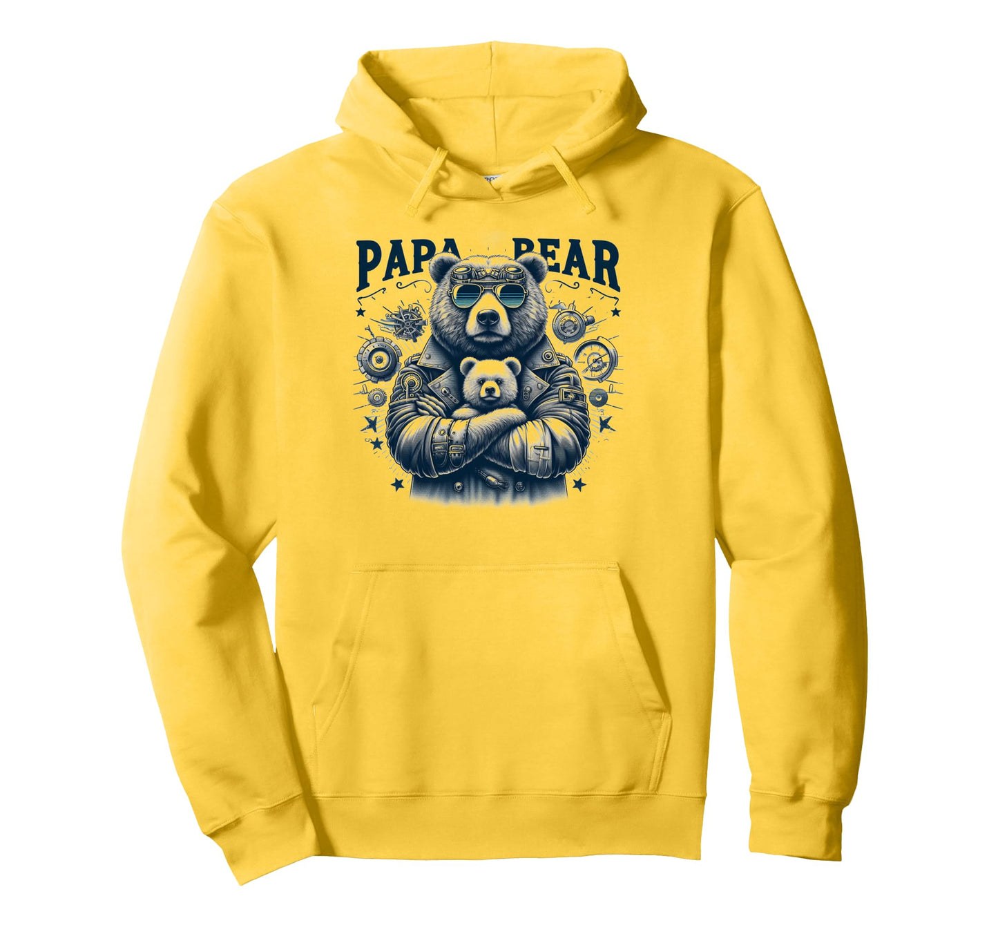 Papa Bear Funny Mechanic Bears Animal Hoodie - Novelty Apparel for Adults - T-Shirt, Sweatshirt, Hoodie