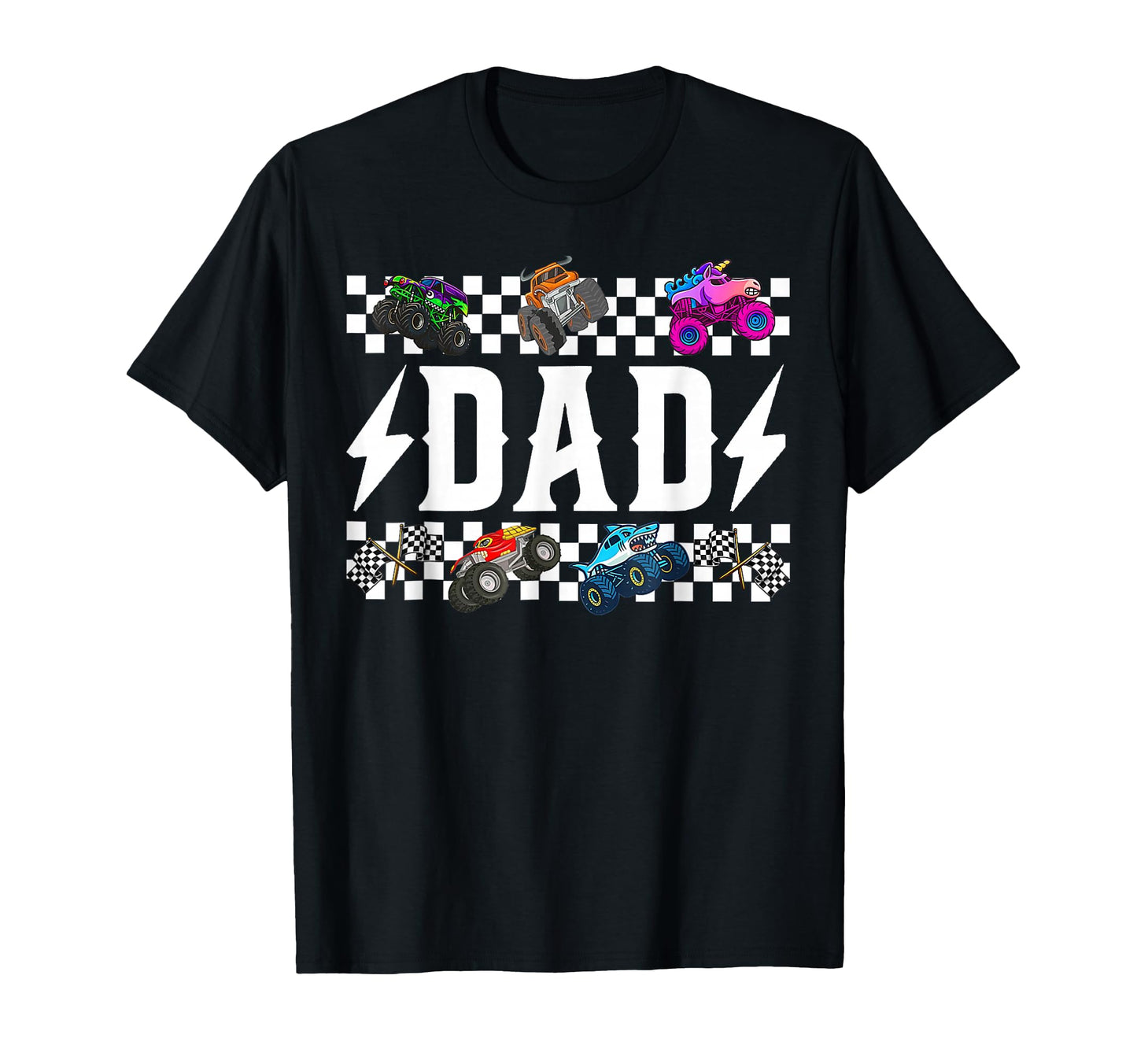 Dad Monster Truck Family Crew Birthday T-Shirt - Custom Art Print Unisex - T-Shirt, Sweatshirt, Hoodie