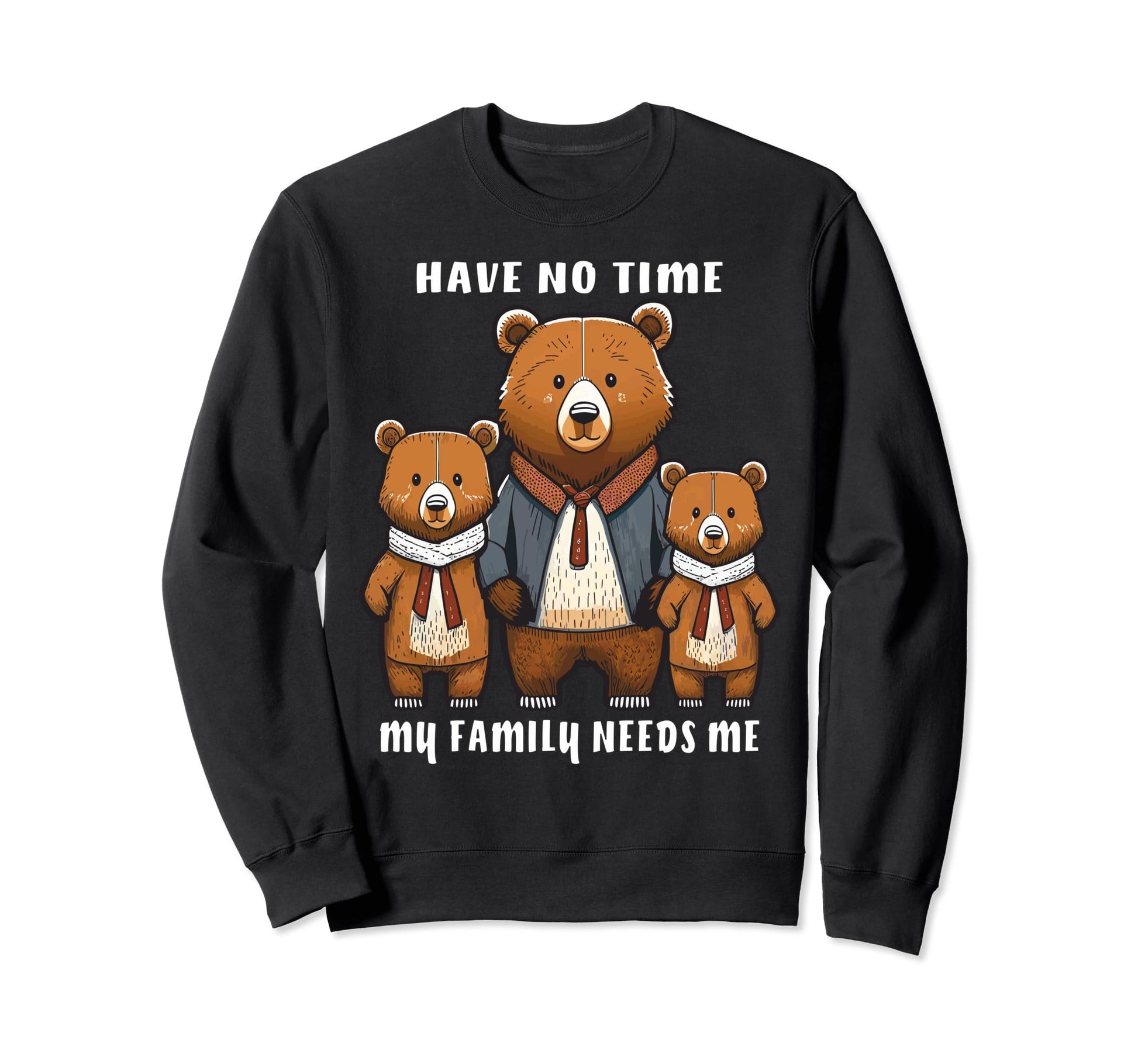 Bear Family Celebration Father Sweatshirt - Custom Art Print Men Women - T-Shirt, Sweatshirt, Hoodie