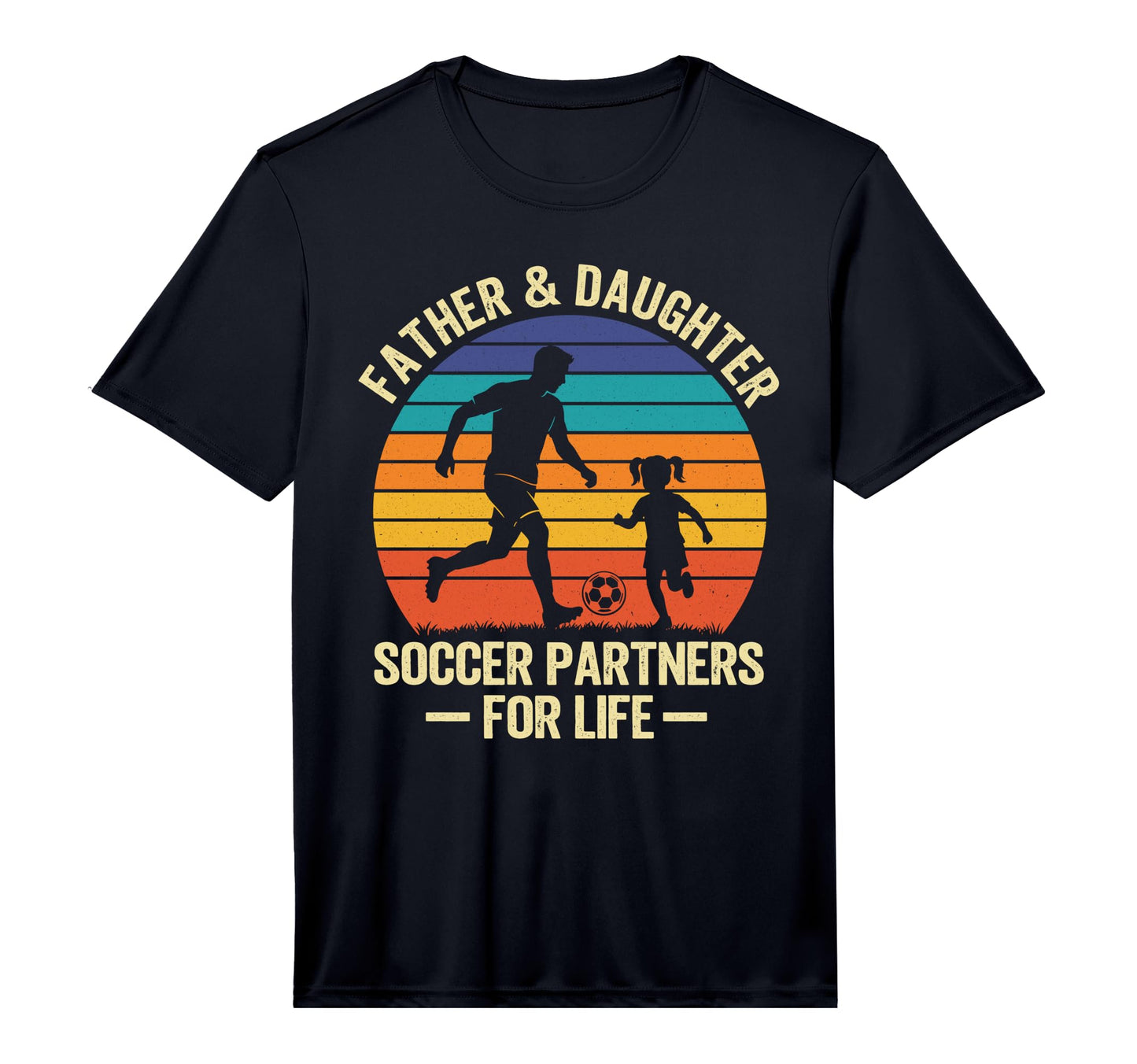 Mens Father And Daughter Soccer T-Shirt - Fun Novelty Design Men Women - T-Shirt, Sweatshirt, Hoodie