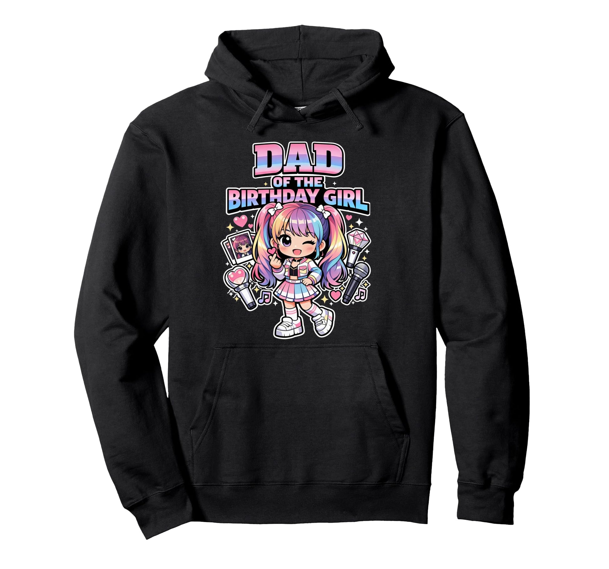 Dad Birthday Korean Popular Music K Hoodie - Custom Art Print Men Women - T-Shirt, Sweatshirt, Hoodie