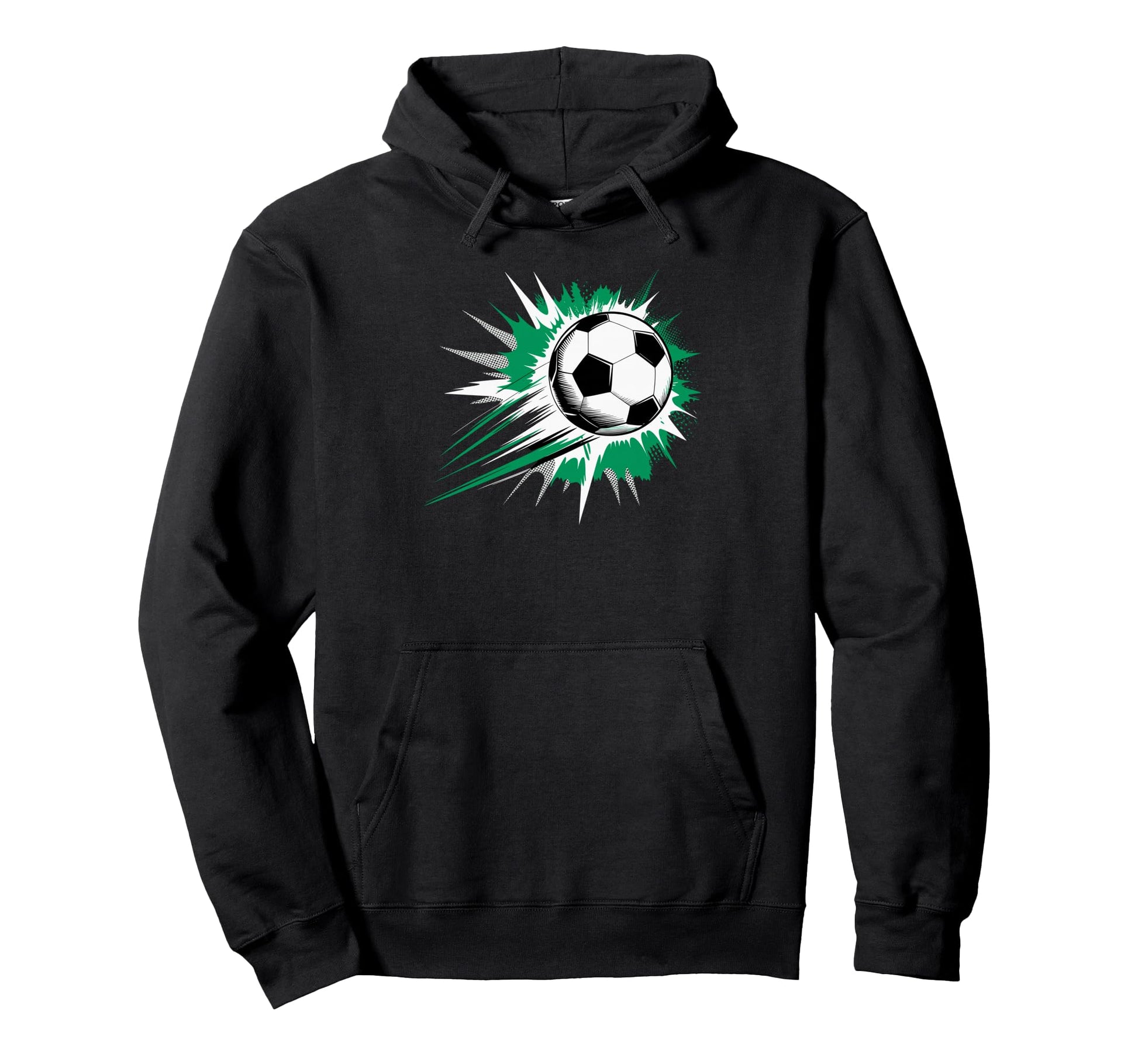 Splash Art Soccer Football Ball Soccer Hoodie - Novelty Apparel Men Women - T-Shirt, Sweatshirt, Hoodie