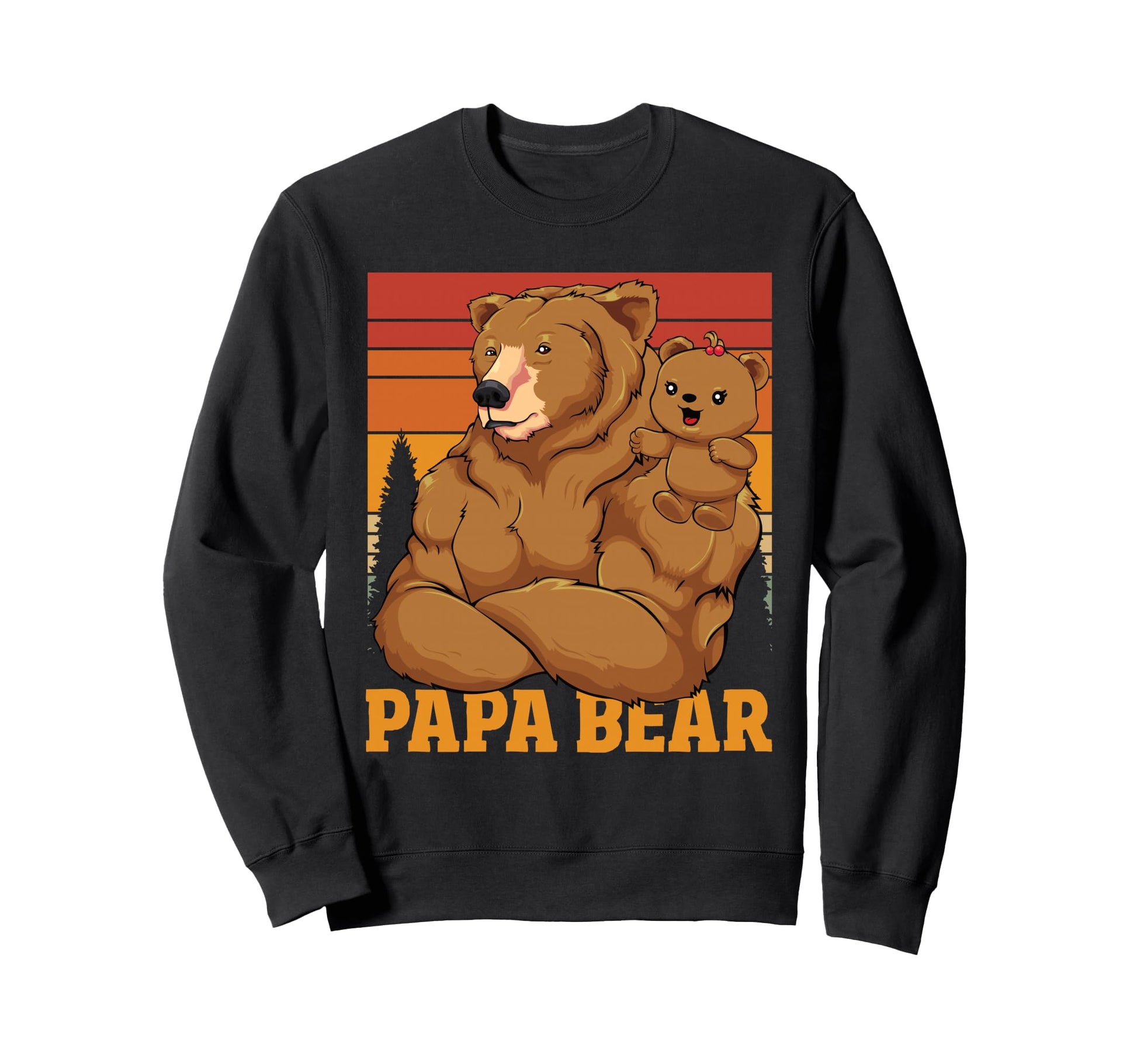 Papa Bear Daughter Bear Dad Father Day Sweatshirt - Custom Art Print Unisex - T-Shirt, Sweatshirt, Hoodie