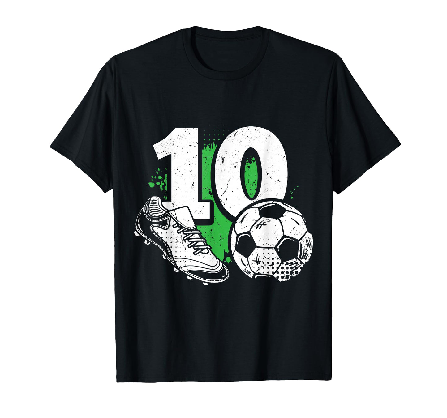 10Th Birthday Soccer Player Football T-Shirt - Casual Everyday Wear Unisex - T-Shirt, Sweatshirt, Hoodie