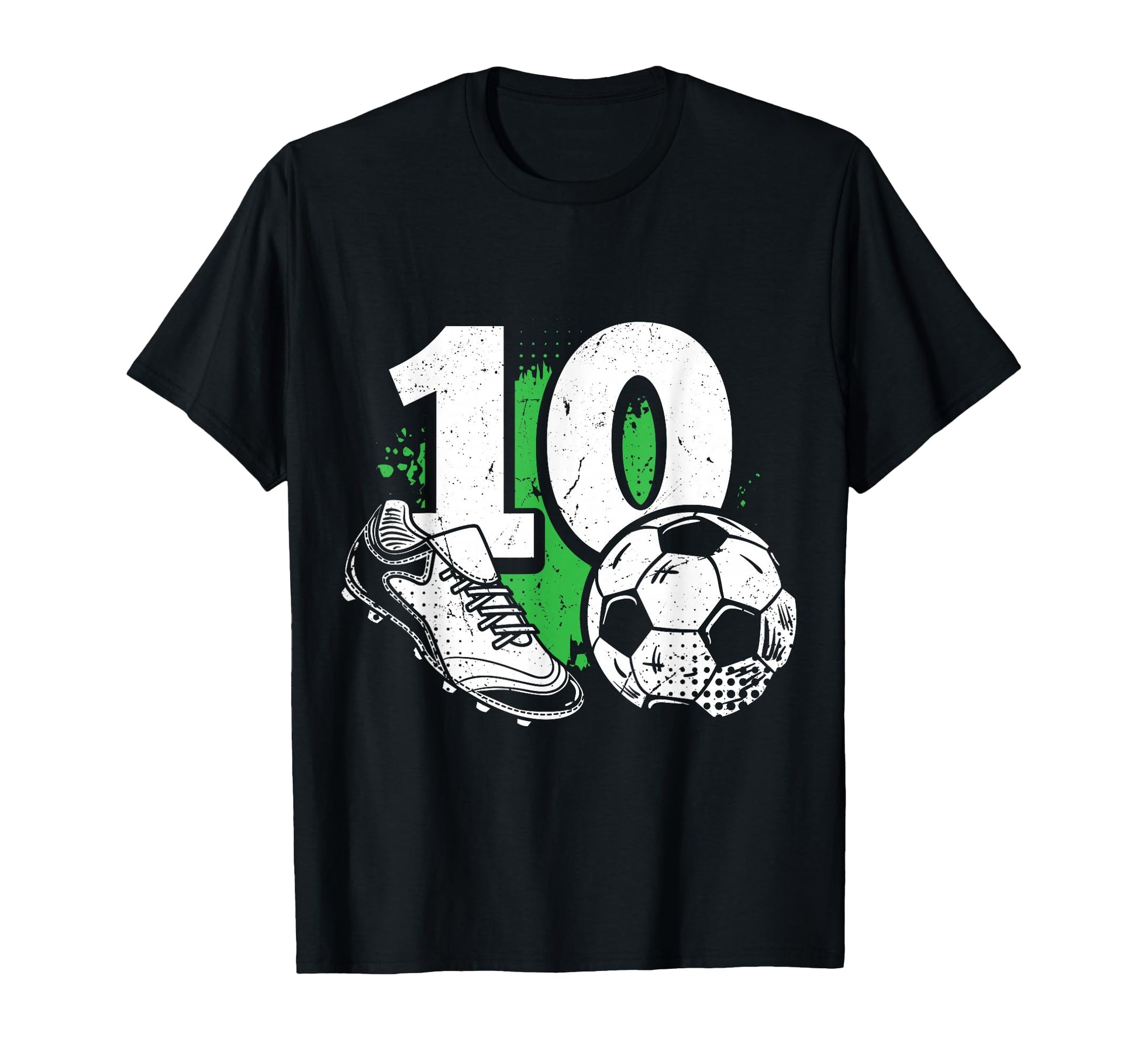 10Th Birthday Soccer Player Football T-Shirt - Casual Everyday Wear Unisex - T-Shirt, Sweatshirt, Hoodie