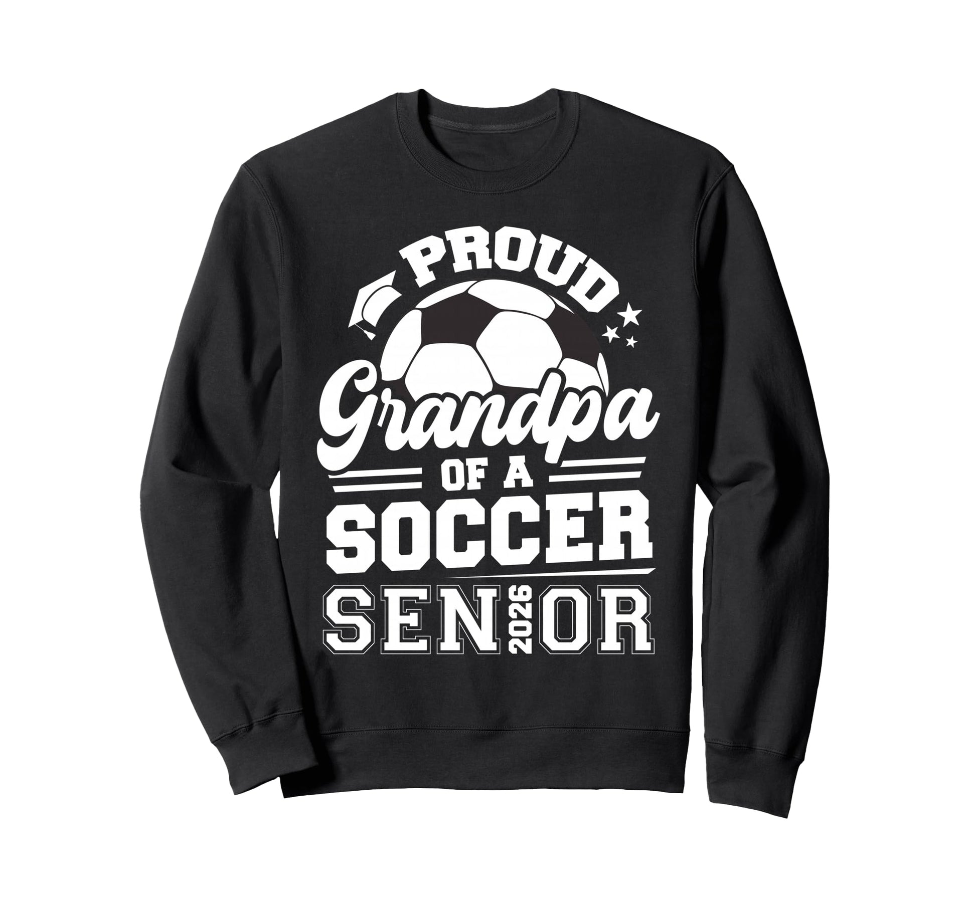 Proud Grandpa Soccer Ball Senior Sweatshirt - Custom Art Print for Adults - T-Shirt, Sweatshirt, Hoodie
