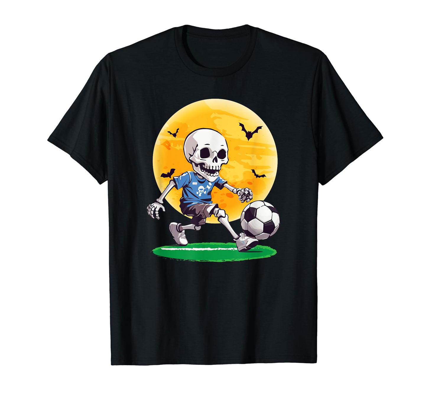 Soccer Skeleton Halloween Soccer T-Shirt - Novelty Apparel for Adults - T-Shirt, Sweatshirt, Hoodie