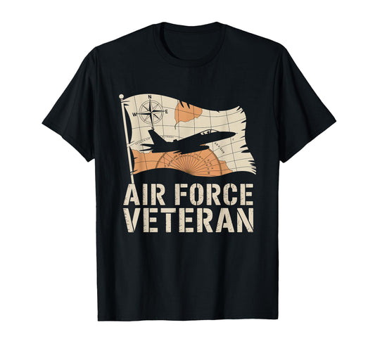 Air Force Veteran Us American Flag Dad T-Shirt - Trendy Graphic Men Women - T-Shirt, Sweatshirt, Hoodie