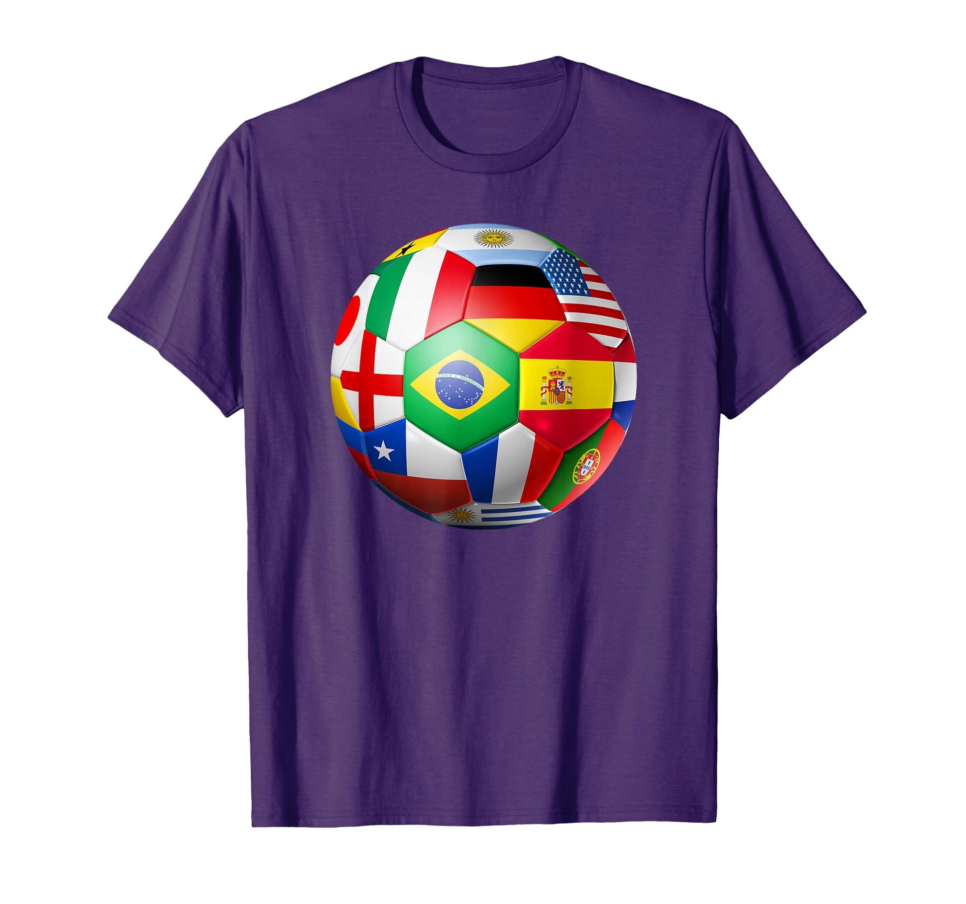 International Flags Soccer Ball T-Shirt - Casual Everyday Wear for Adults - T-Shirt, Sweatshirt, Hoodie