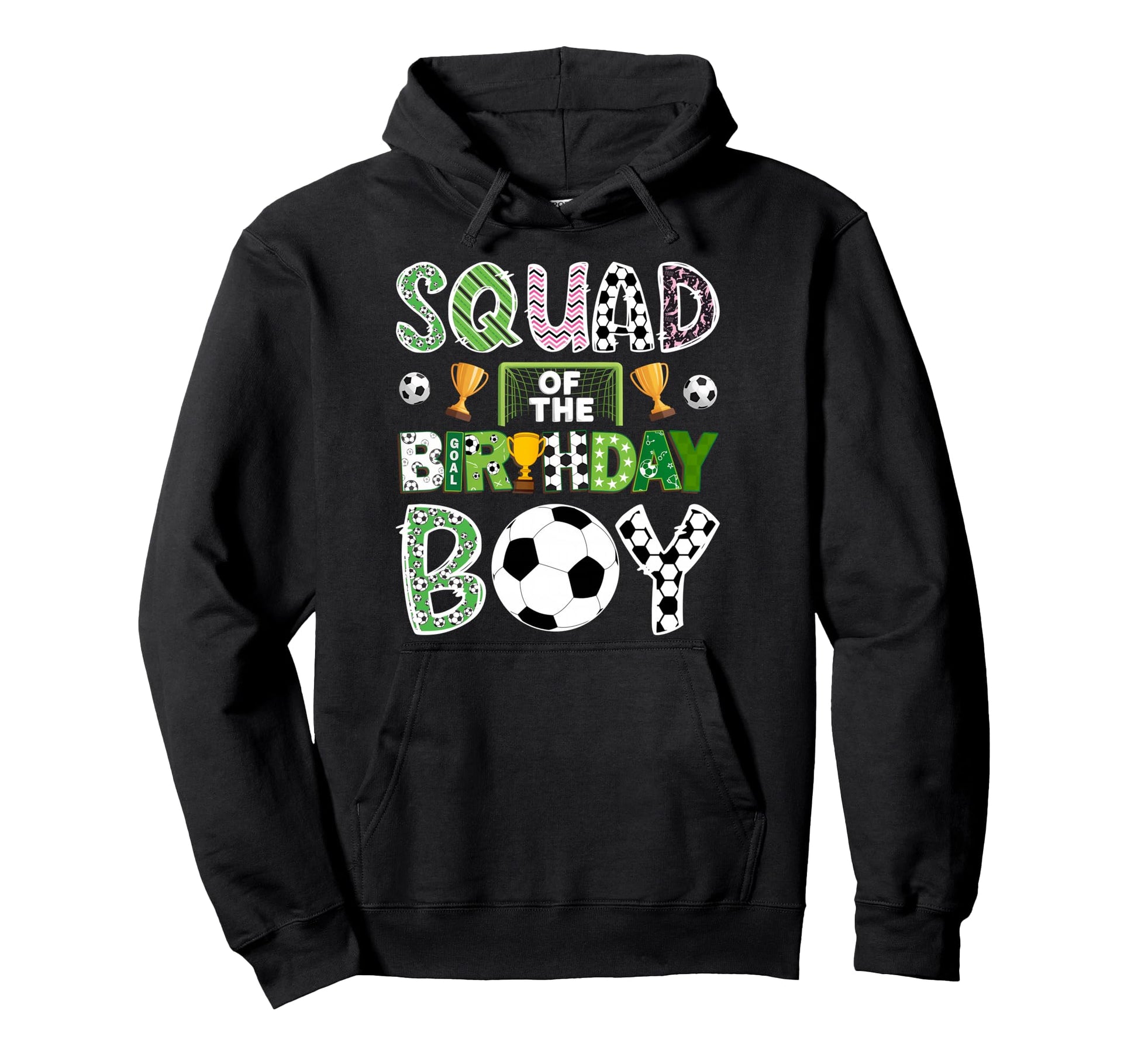 Squad Birthday Soccer Player Game Day Hoodie - Minimalist Print Men Women - T-Shirt, Sweatshirt, Hoodie
