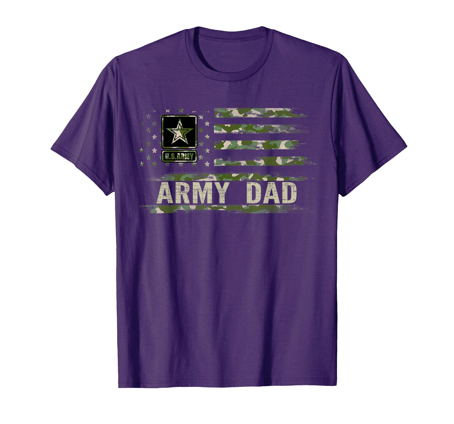 Army Dad Camo American Flag Veteran T-Shirt - Streetwear Style for Adults - T-Shirt, Sweatshirt, Hoodie