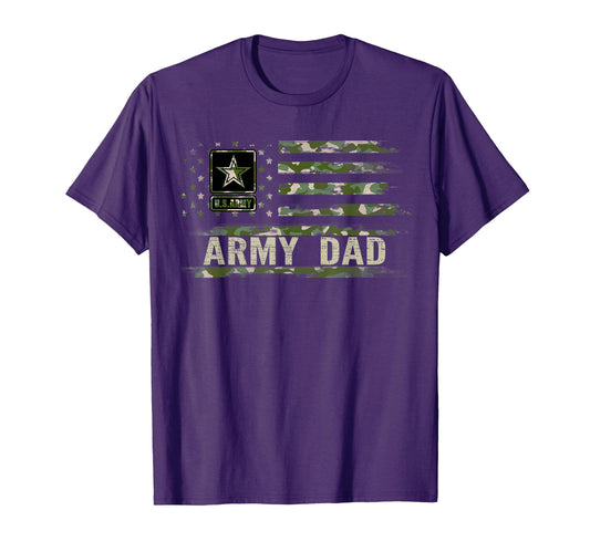Army Dad Camo American Flag Veteran T-Shirt - Streetwear Style for Adults - T-Shirt, Sweatshirt, Hoodie
