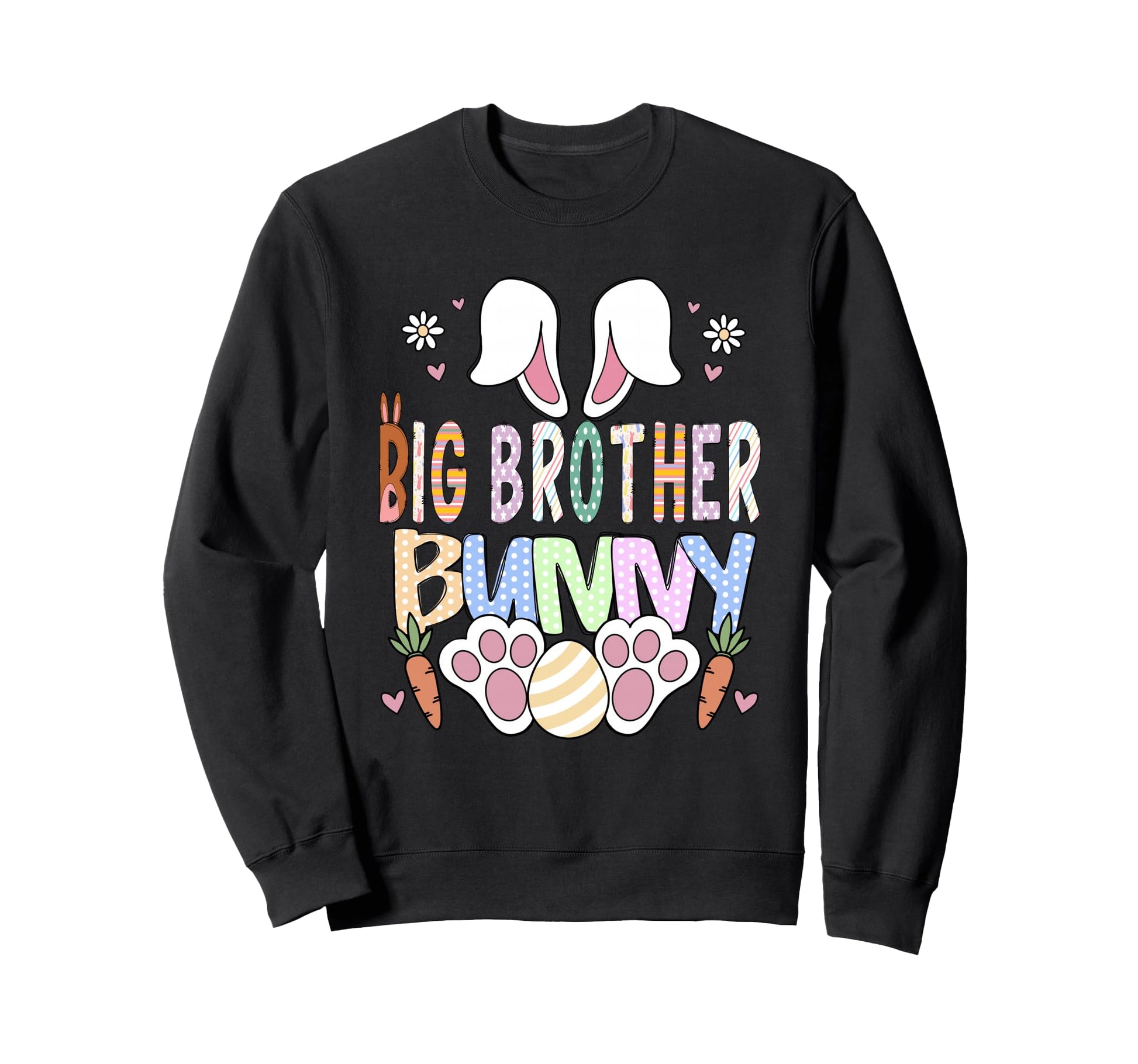 Big Brother Bunny Ears Easter Family Sweatshirt - Graphic Print Men Women - T-Shirt, Sweatshirt, Hoodie