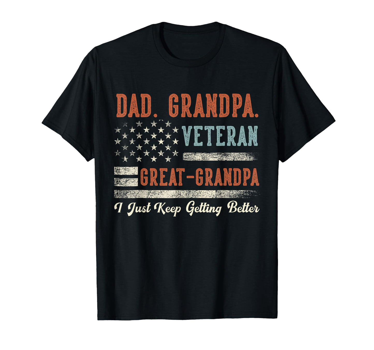 Grandpa Veteran Great Grandpa Usa T-Shirt - Novelty Apparel for Adults - T-Shirt, Sweatshirt, Hoodie