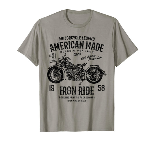 American Motorcycle Distressed T-Shirt - Novelty Apparel for Adults - T-Shirt, Sweatshirt, Hoodie