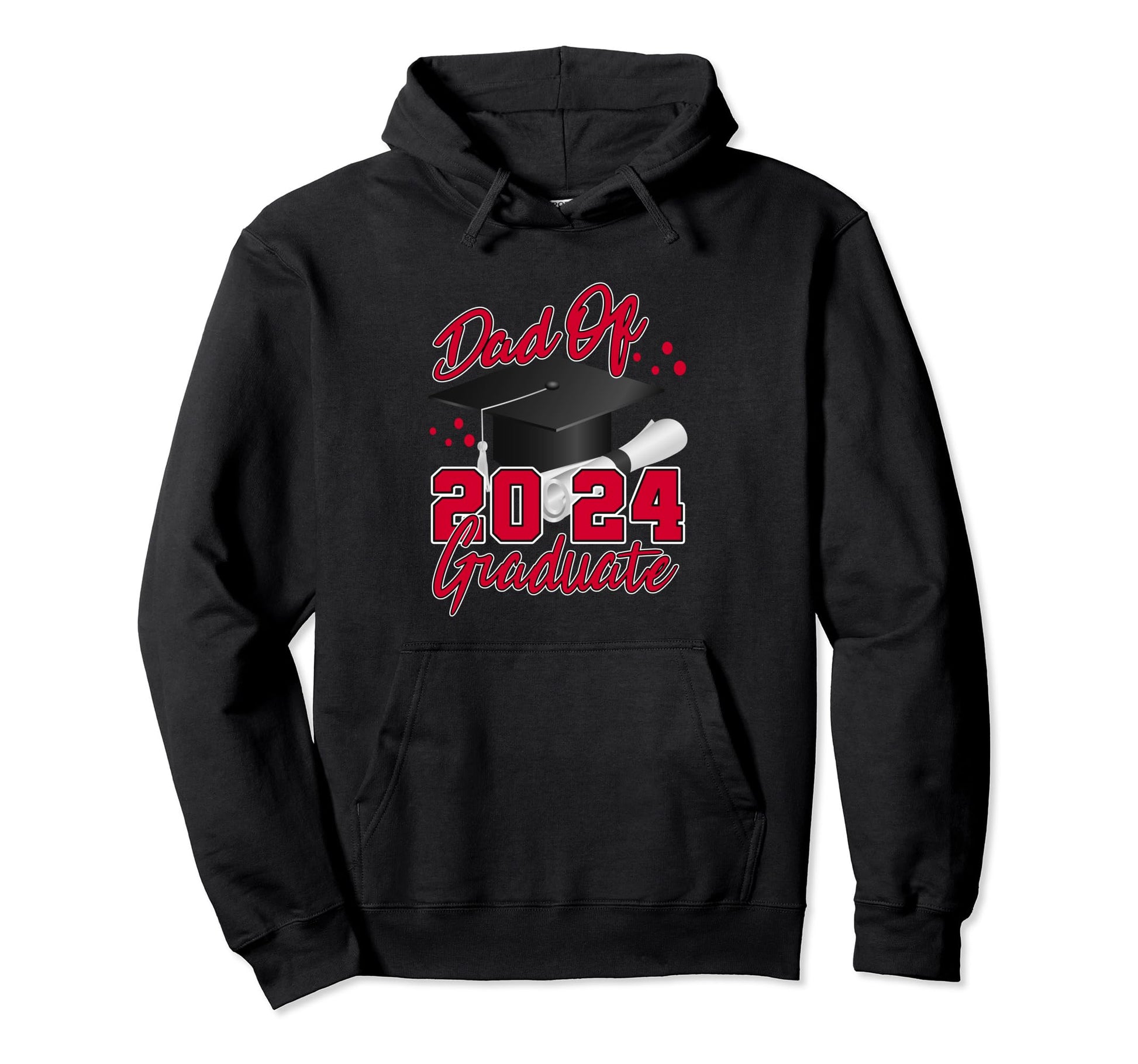 Proud Dad 2024 Senior Graduate Dad Hoodie - Aesthetic Graphic Men Women - T-Shirt, Sweatshirt, Hoodie
