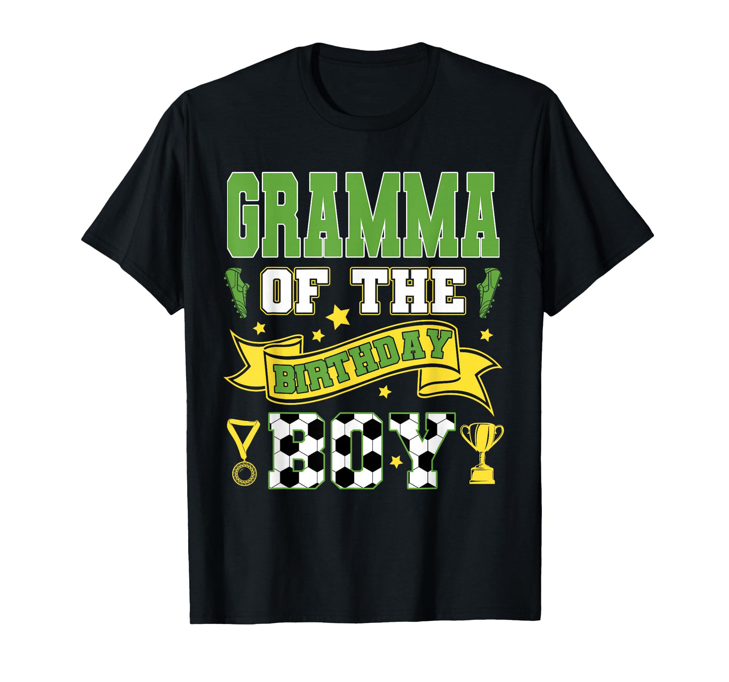 Gramma Birthday Soccer Player Birthday T-Shirt - Trendy Graphic for Adults - T-Shirt, Sweatshirt, Hoodie