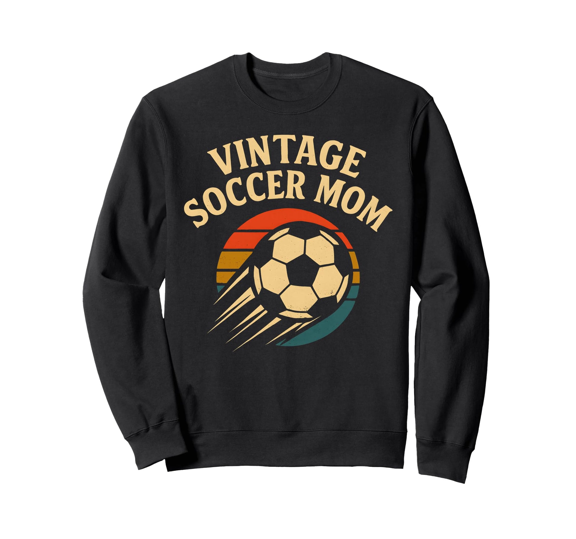 Soccer Mom Distressed Ball Sweatshirt - Novelty Apparel for Adults - T-Shirt, Sweatshirt, Hoodie