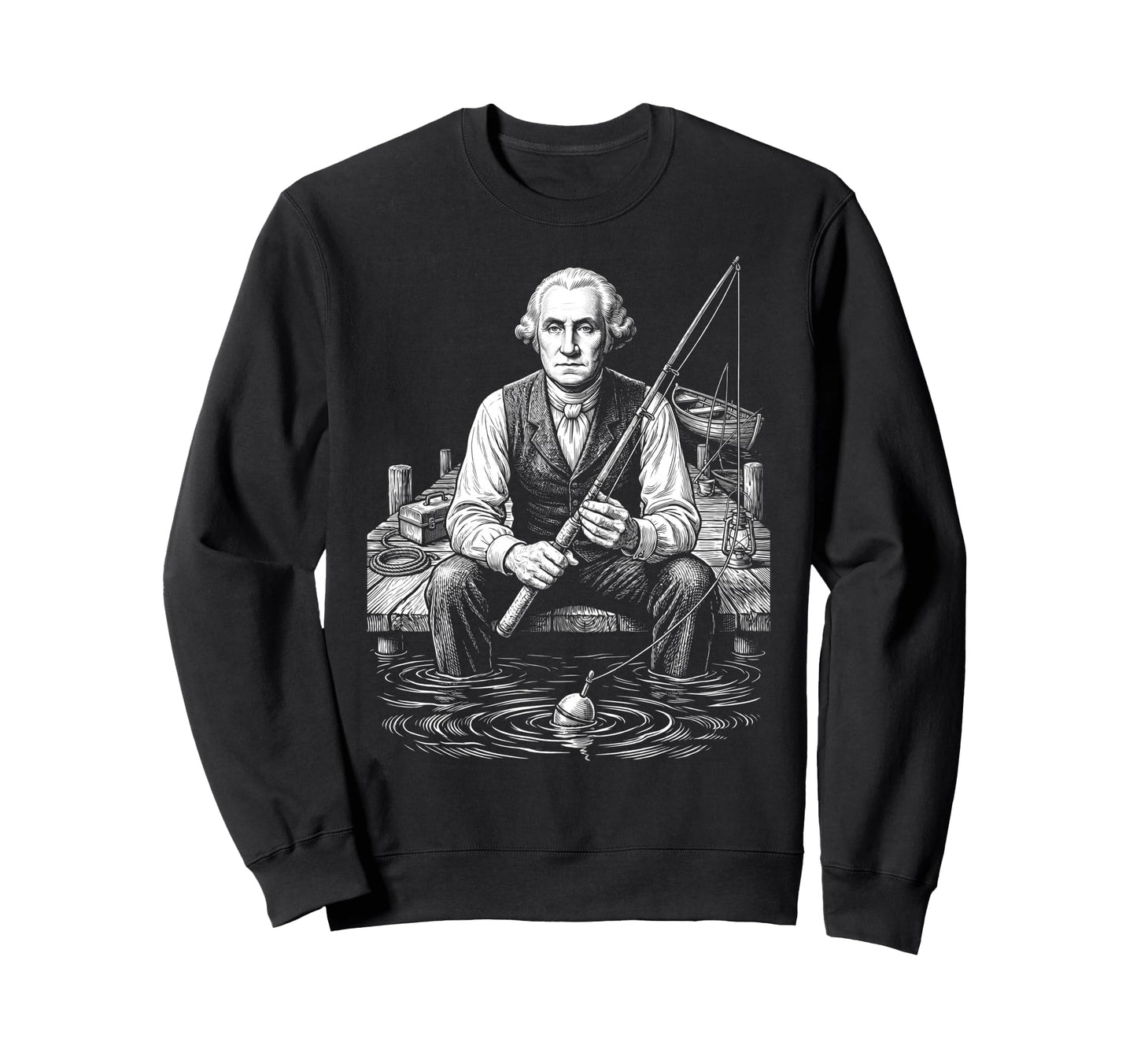 George Washington President Lake Sweatshirt - Trendy Graphic for Adults - T-Shirt, Sweatshirt, Hoodie