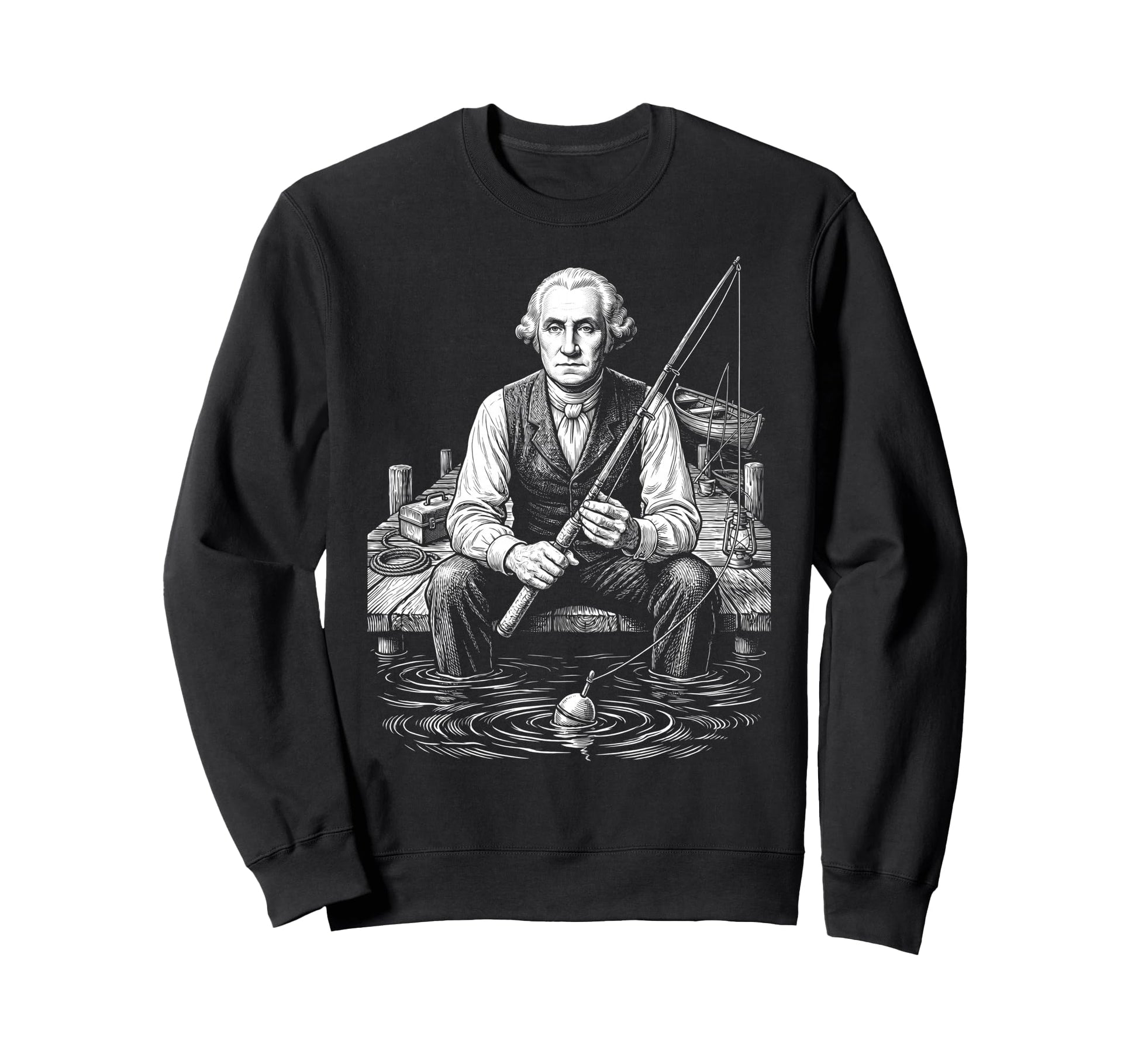 George Washington President Lake Sweatshirt - Trendy Graphic for Adults - T-Shirt, Sweatshirt, Hoodie