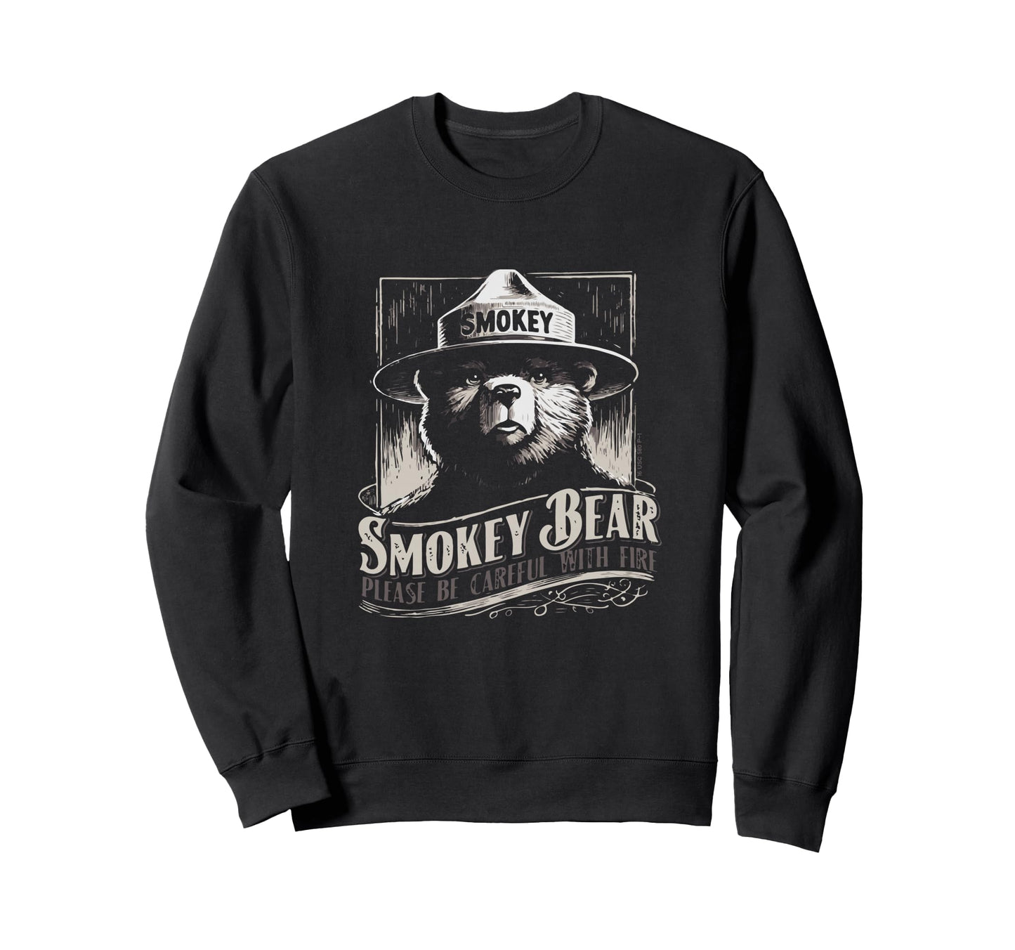 Smokey Bear Wpa Prevent Wildfires Sweatshirt - Trendy Graphic for Adults - T-Shirt, Sweatshirt, Hoodie