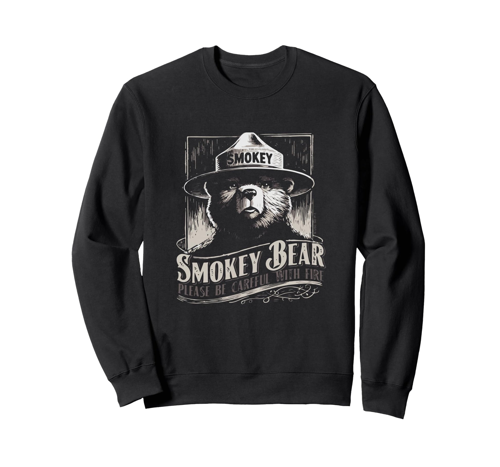 Smokey Bear Wpa Prevent Wildfires Sweatshirt - Trendy Graphic for Adults - T-Shirt, Sweatshirt, Hoodie