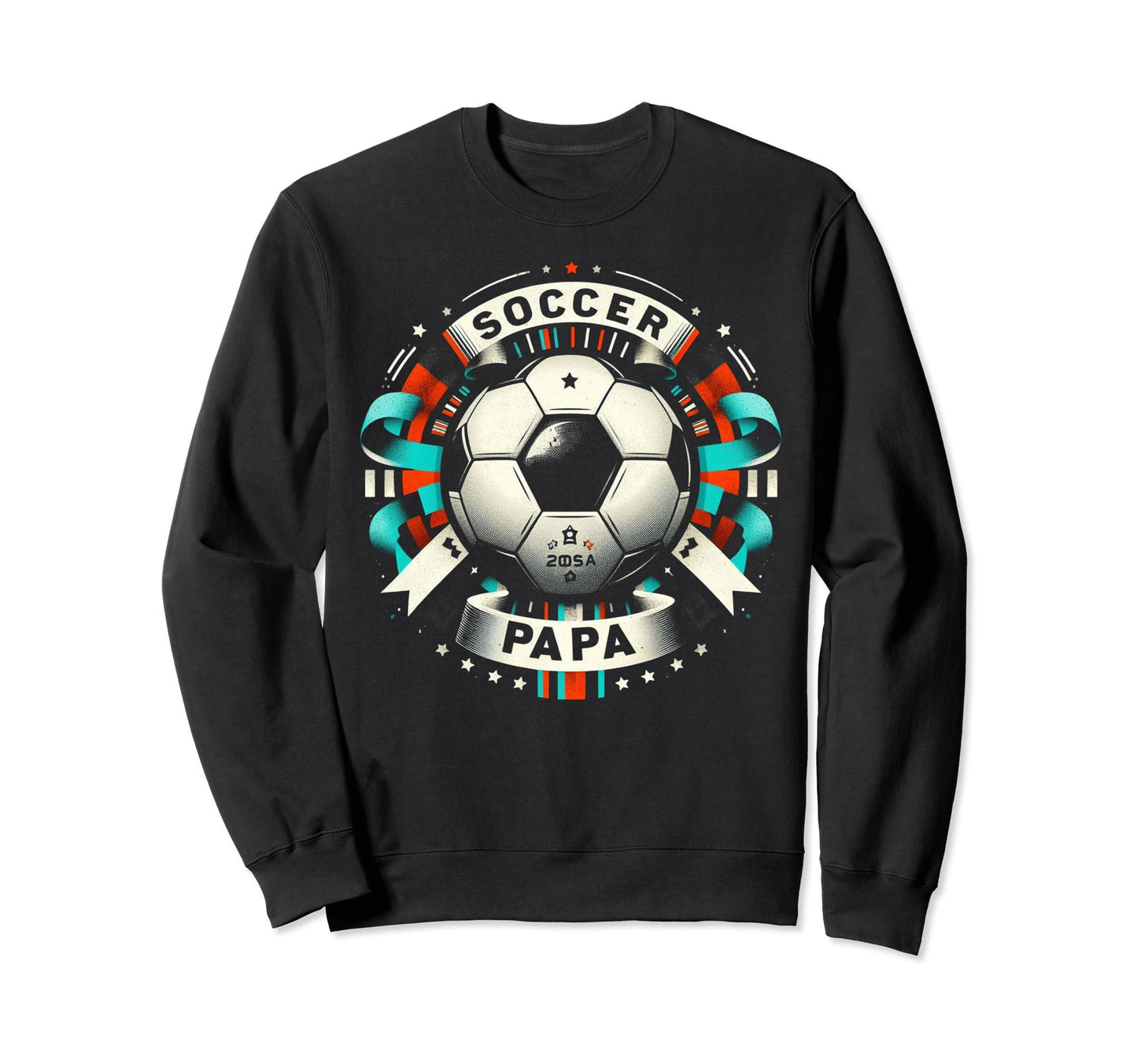 Soccer Papa Family Matching Dad Fathers Sweatshirt - Graphic Print Unisex - T-Shirt, Sweatshirt, Hoodie