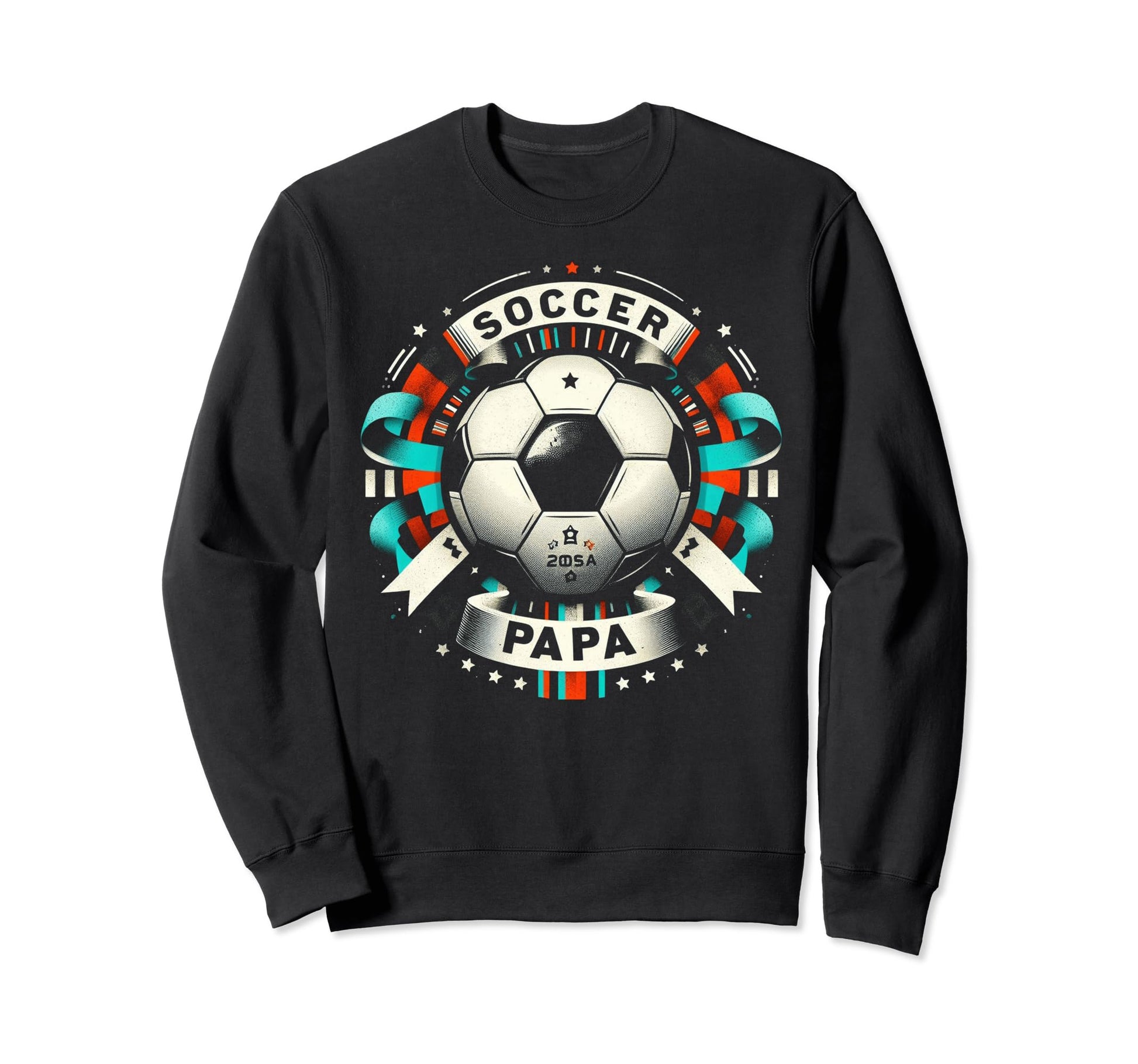 Soccer Papa Family Matching Dad Fathers Sweatshirt - Graphic Print Unisex - T-Shirt, Sweatshirt, Hoodie