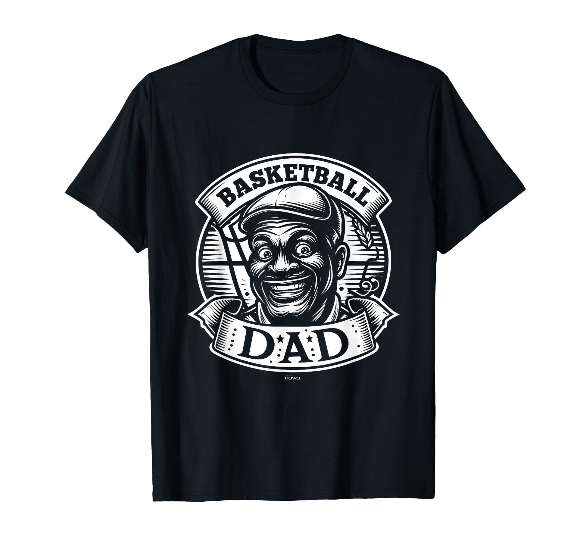 Mens Happy Best Basketball Dad Cap T-Shirt - Unique Graphic for Adults - T-Shirt, Sweatshirt, Hoodie