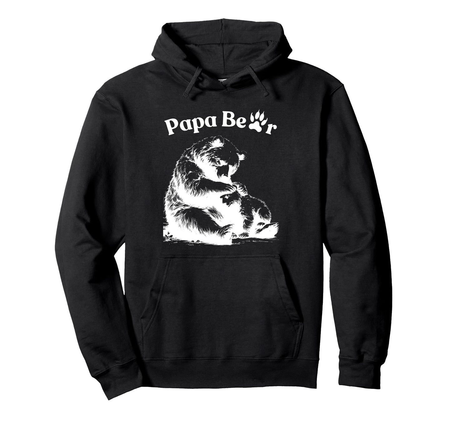 Mens Papa Bear Face Sunglasses Papa Hoodie - Aesthetic Graphic for Adults - T-Shirt, Sweatshirt, Hoodie