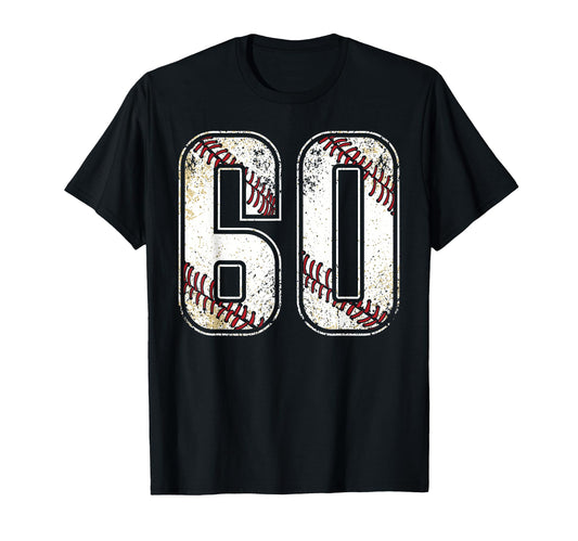 60 Baseball Jersey Number 60 T-Shirt - Fun Novelty Design Men Women - T-Shirt, Sweatshirt, Hoodie