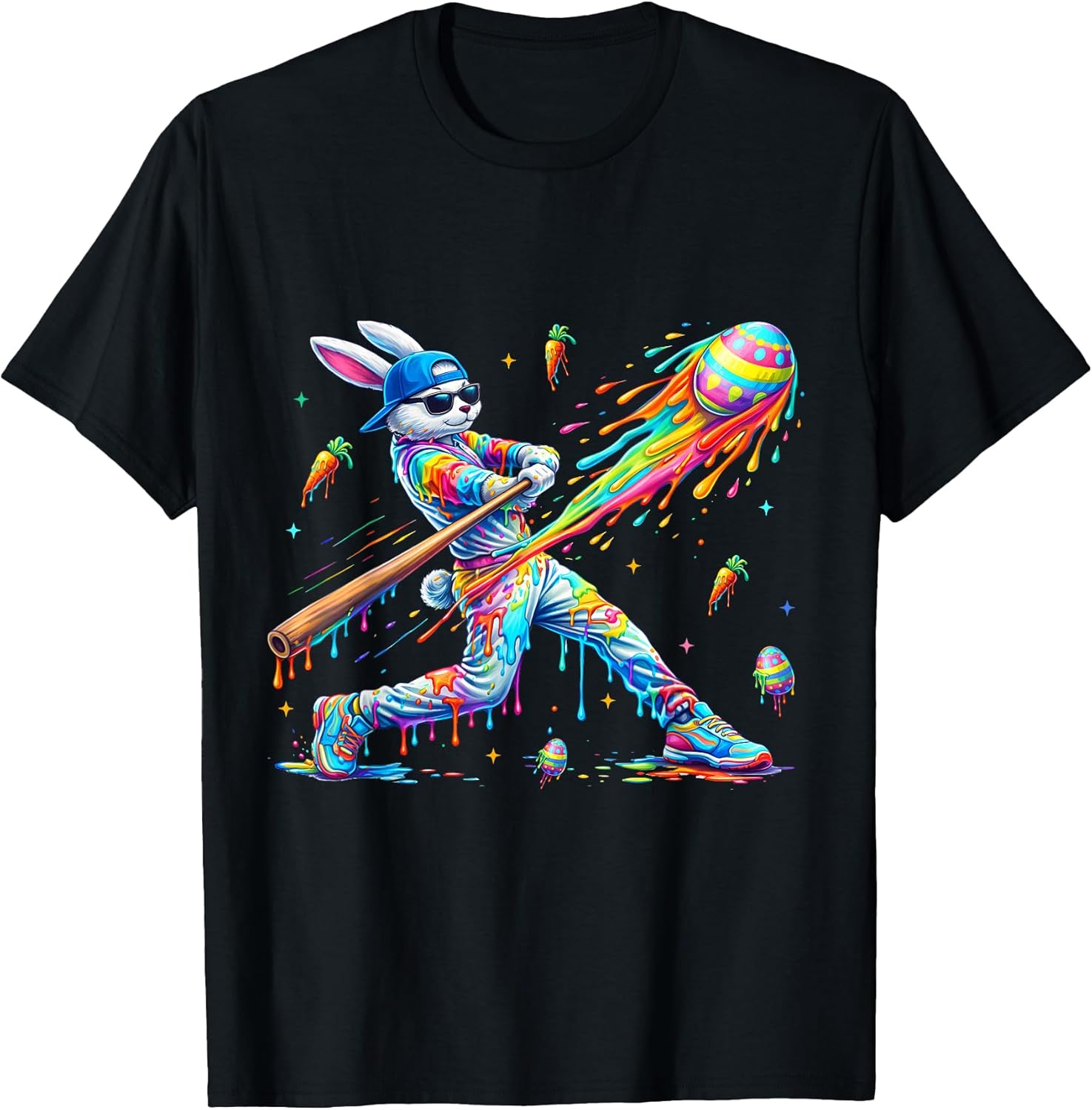 Bunny Drip Rabbit Baseball Easter Men Boy Kid Tee Unisex T-shirt, Sweatshirt, Hoodie, Long Sleeve Tee - T-Shirt, Sweatshirt, Hoodie