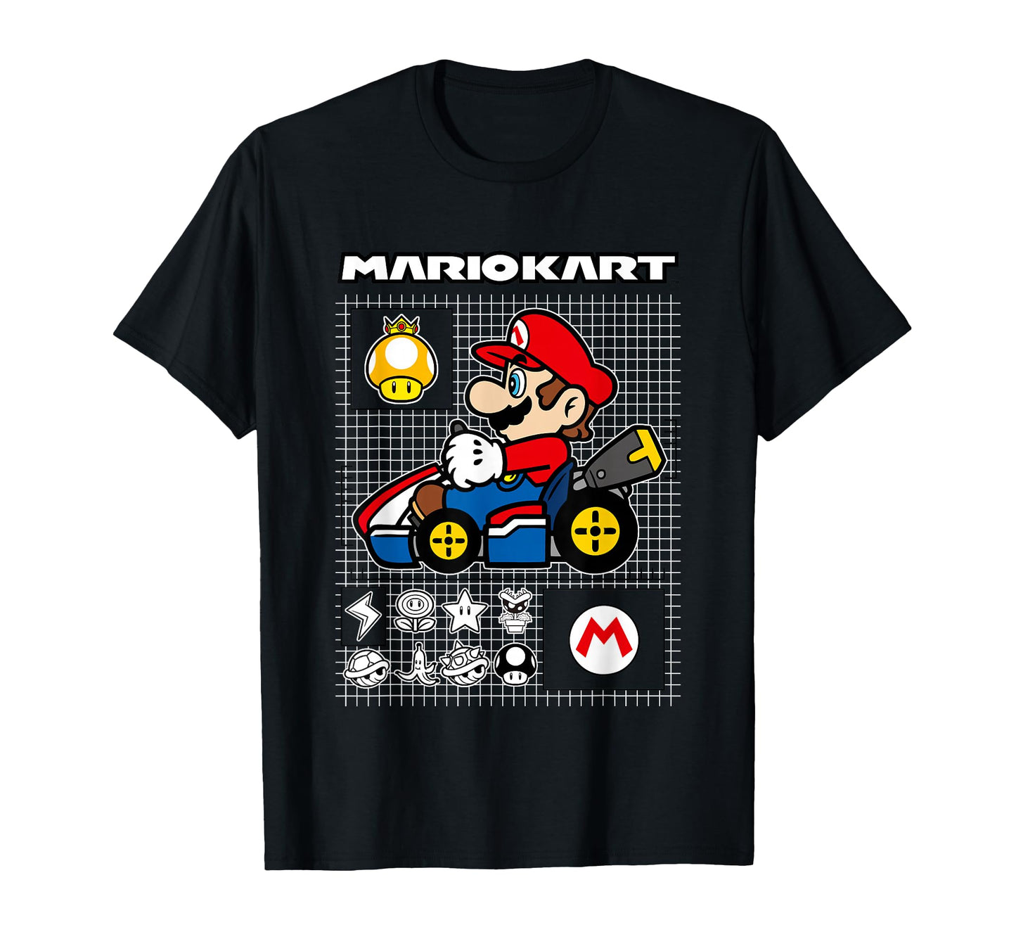 Mario Kart Rally Driver Schematics T-Shirt - Minimalist Print Men Women - T-Shirt, Sweatshirt, Hoodie