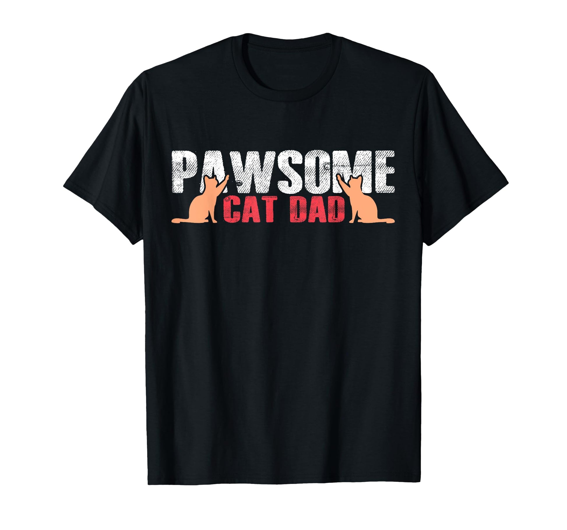 Pawsome Best Cat Dad Ever Cat T-Shirt - Fun Novelty Design for Adults - T-Shirt, Sweatshirt, Hoodie