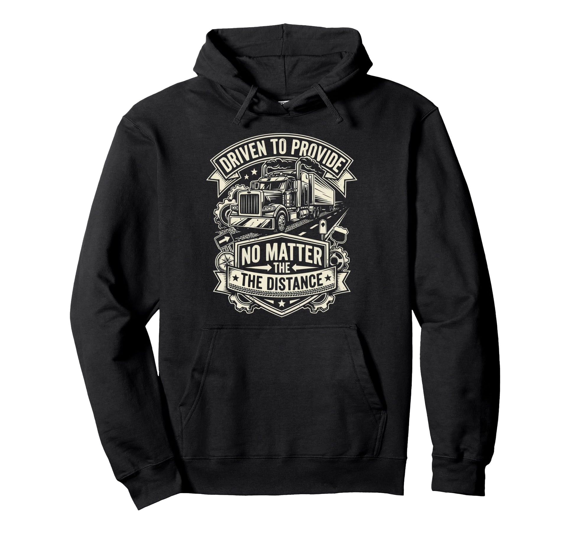 Truck Driver Dad Trucker Daddy Truck Hoodie - Trendy Graphic Men Women - T-Shirt, Sweatshirt, Hoodie
