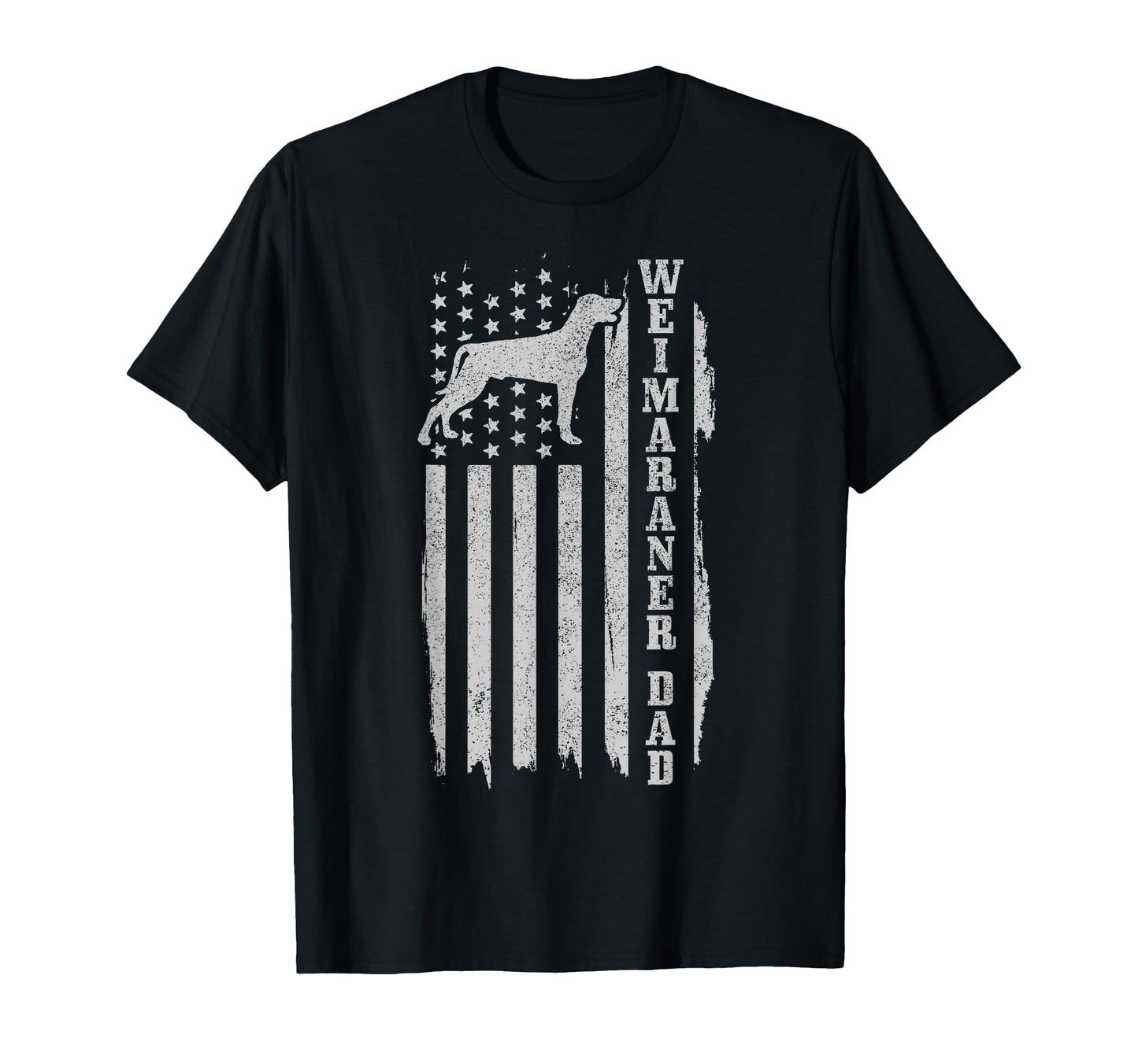Weimaraner Dad Us Flag Patriotic Dog T-Shirt - Streetwear Style for Adults - T-Shirt, Sweatshirt, Hoodie