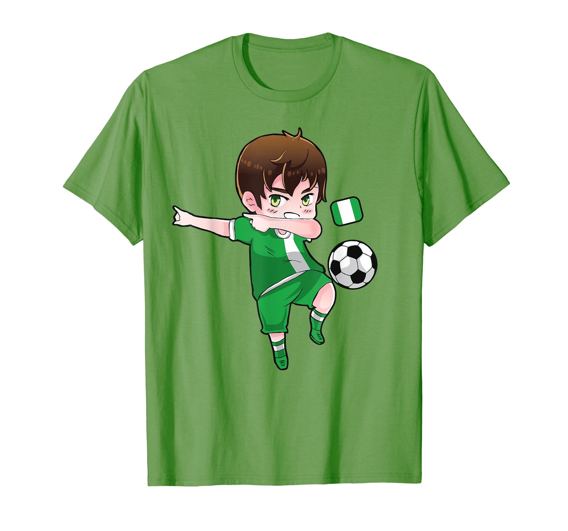 Dabbing Soccer Nigeria Football Nigerian T-Shirt - Graphic Print Unisex - T-Shirt, Sweatshirt, Hoodie