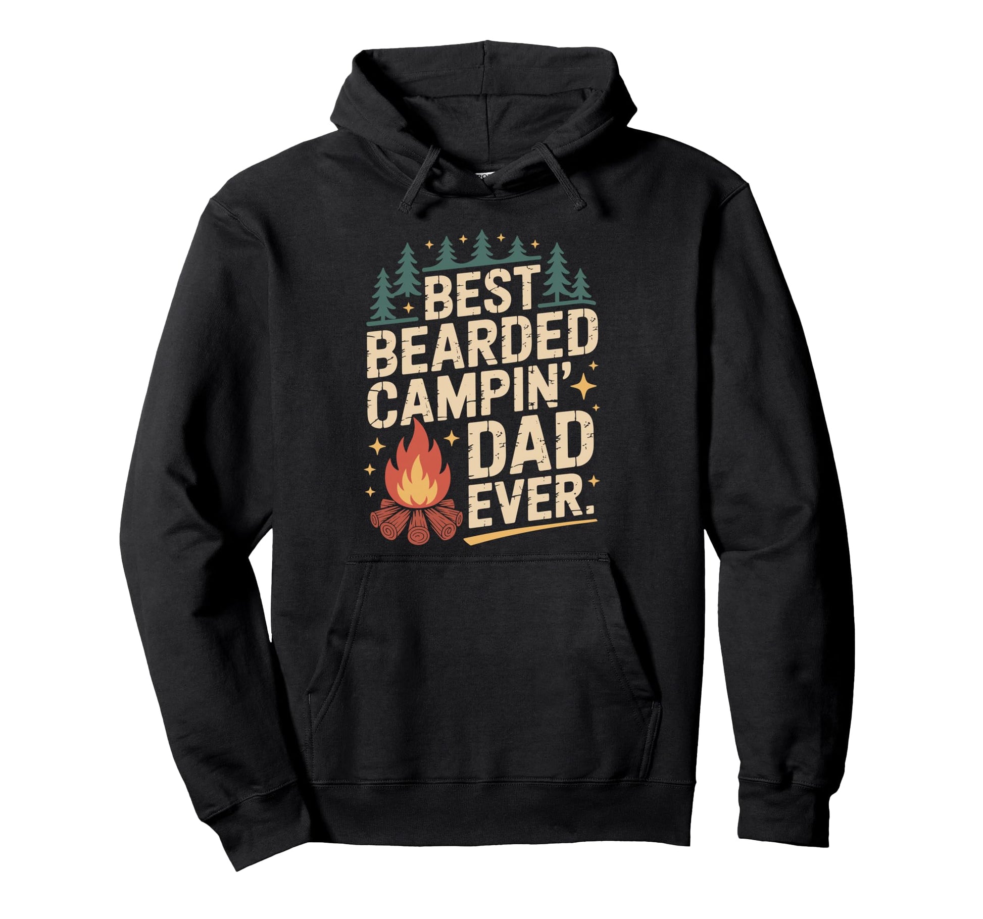 Best Bearded Campin Dad Ever Outdoor Hoodie - Unique Graphic Men Women - T-Shirt, Sweatshirt, Hoodie