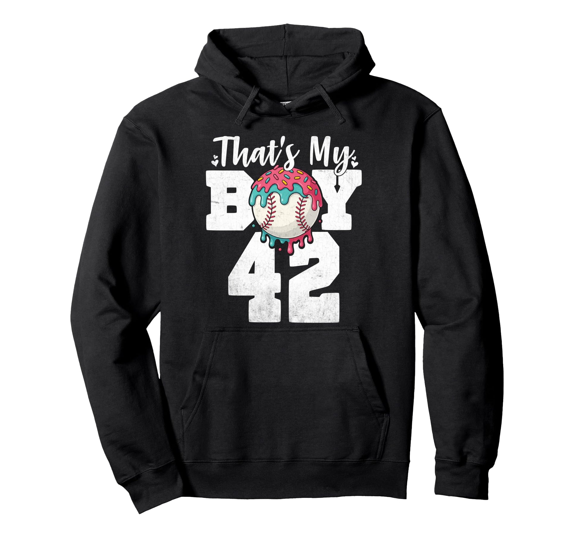 Thats My Baseball 42 Number Mom Dad 42 Hoodie - Unique Graphic for Adults - T-Shirt, Sweatshirt, Hoodie