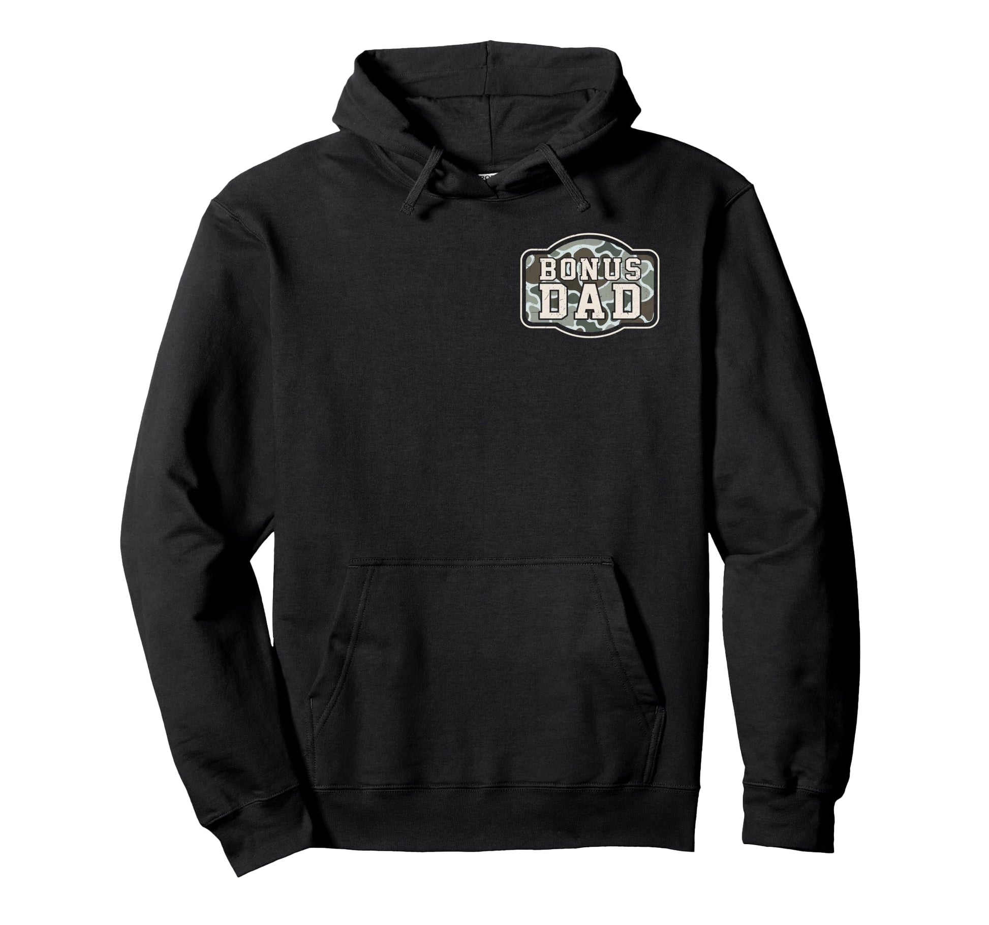 2 Sided Camo Bonus Dad Camouflage Hoodie - Aesthetic Graphic Unisex - T-Shirt, Sweatshirt, Hoodie