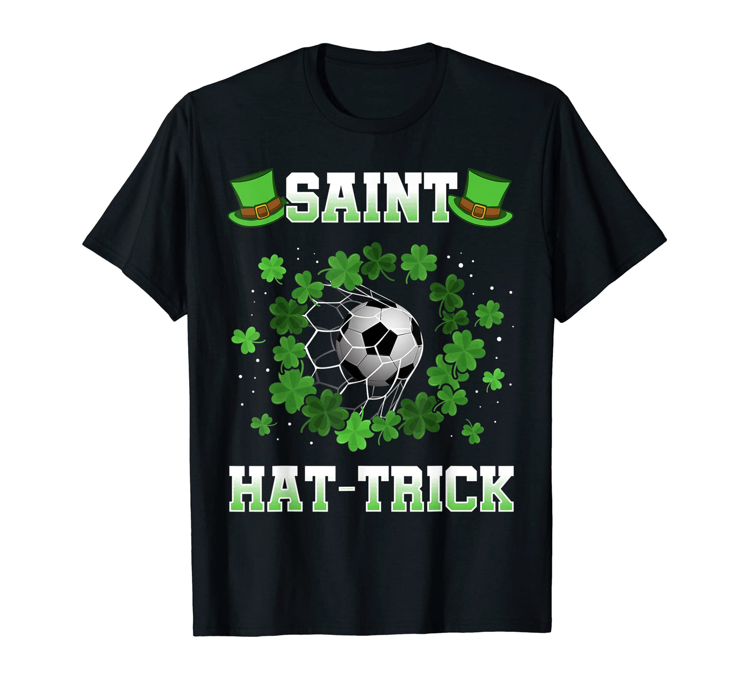 Soccer Ball Irish Clover Leaf Sport T-Shirt - Novelty Apparel Unisex - T-Shirt, Sweatshirt, Hoodie