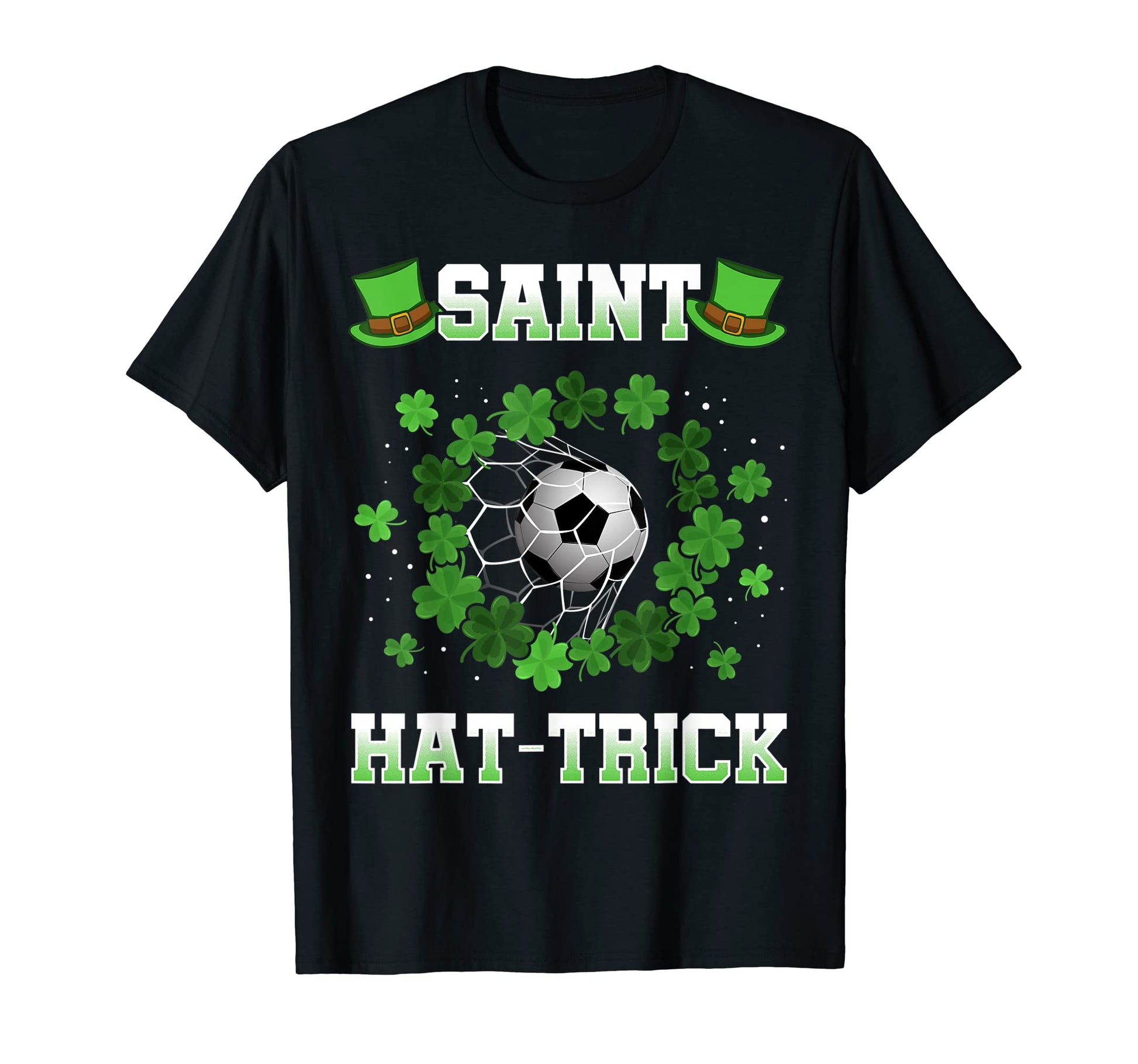 Soccer Ball Irish Clover Leaf Sport T-Shirt - Novelty Apparel Unisex - T-Shirt, Sweatshirt, Hoodie